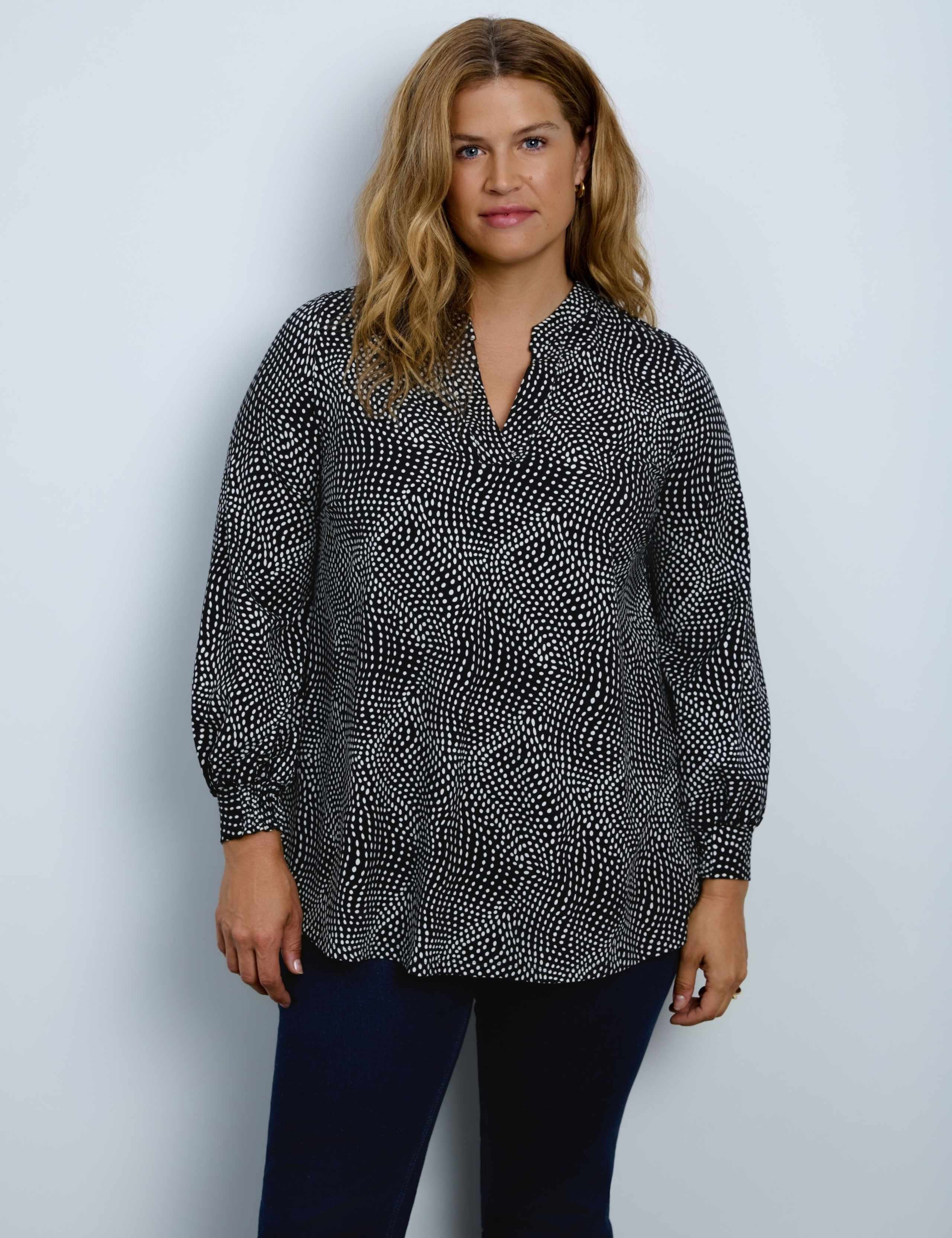 Abstract Spot Print Nehru Tunic 1 of 4