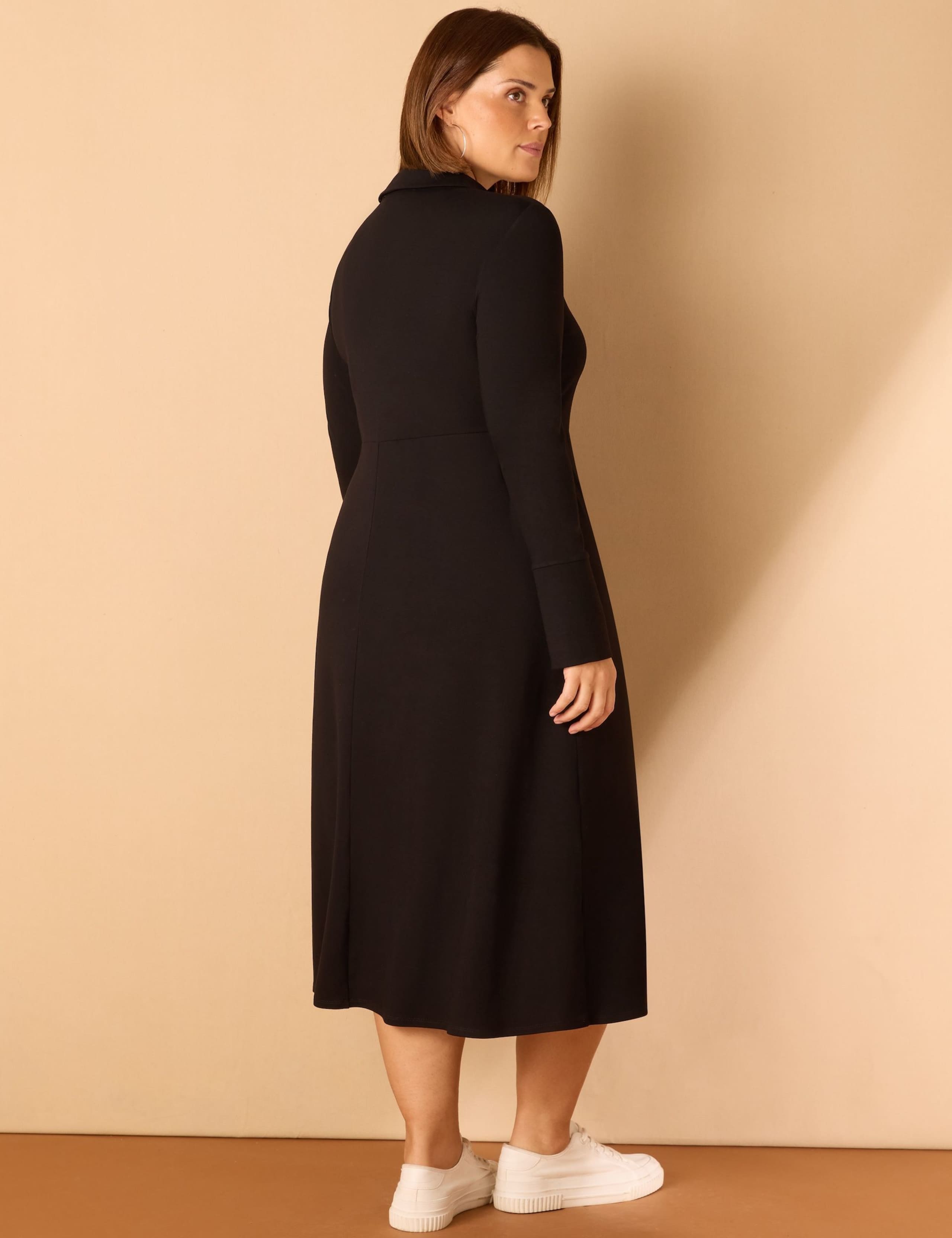 Jersey Polo Collar Midi Tea Dress 5 of 5