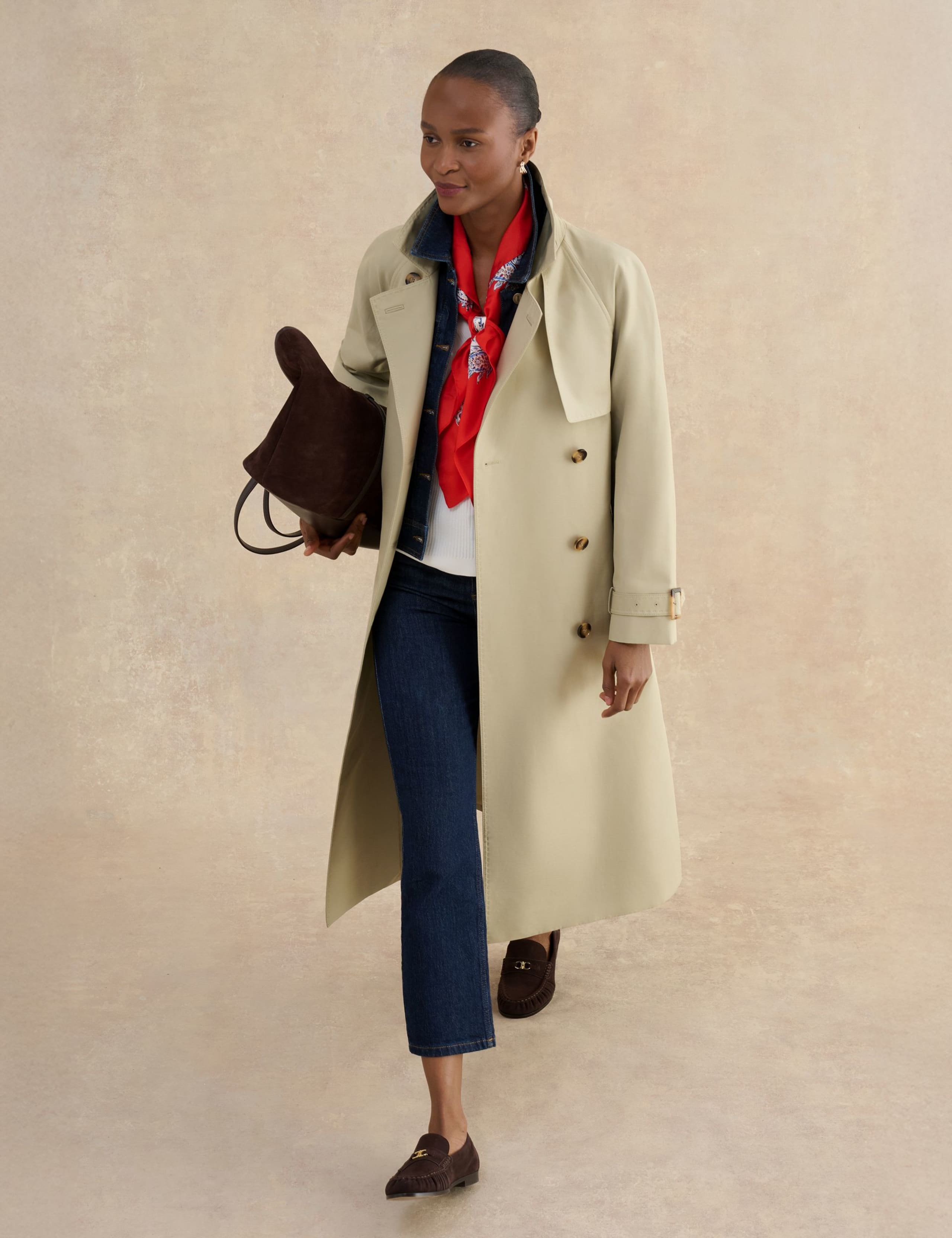 Cotton Rich Double Breasted Trench Coat 4 of 5