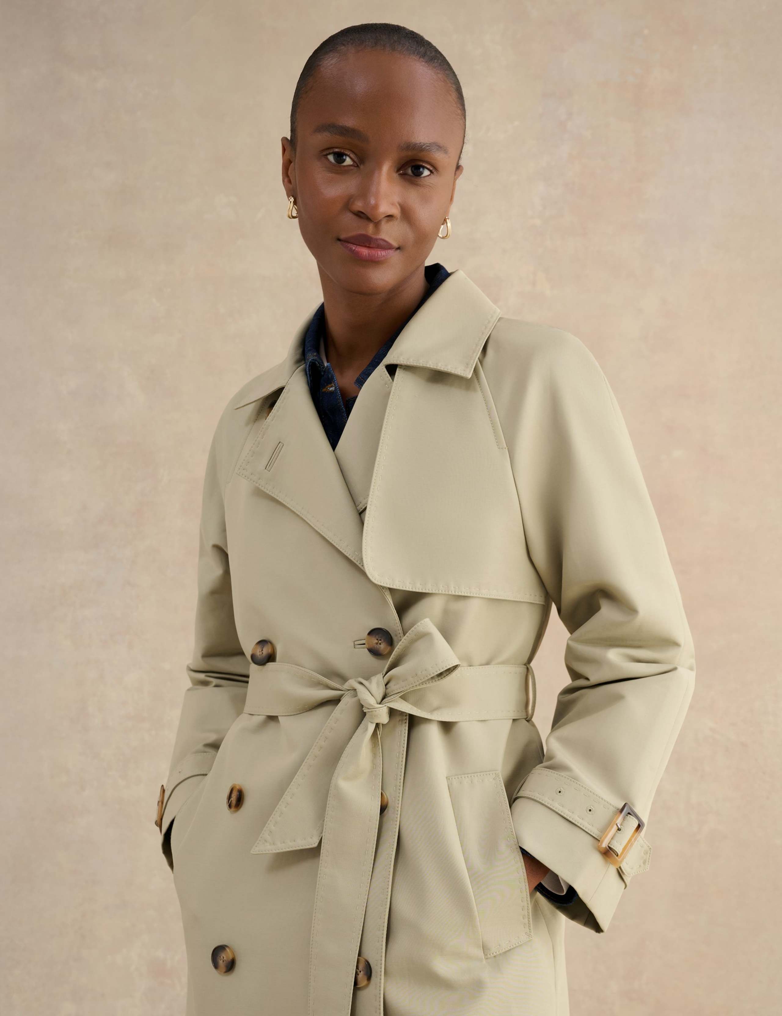 Cotton Rich Double Breasted Trench Coat 5 of 5