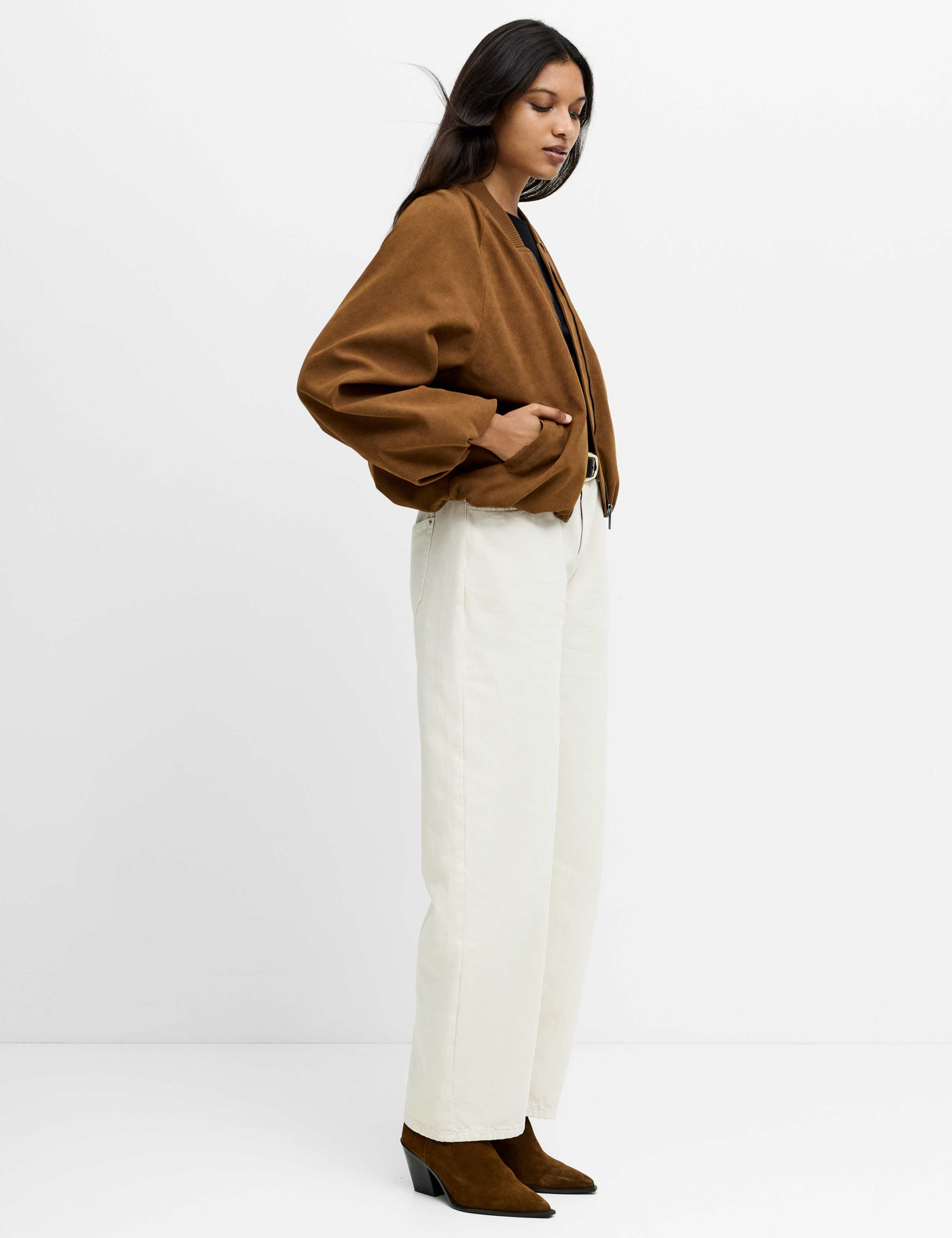 Suedette Bomber Jacket 4 of 7
