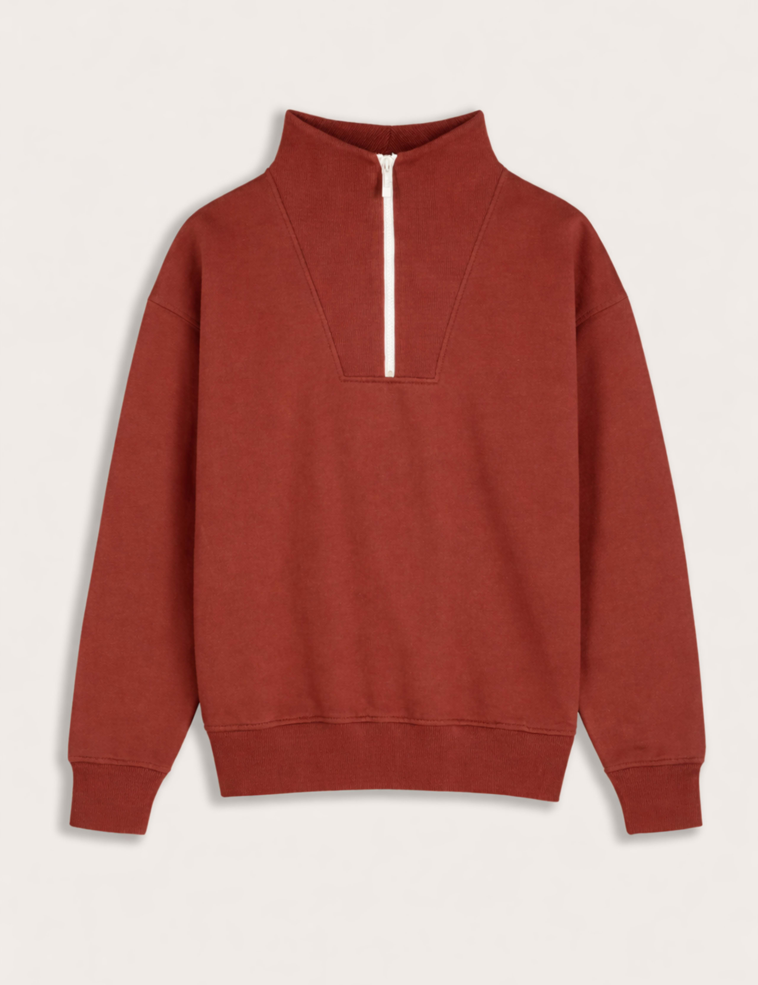Cotton Rich Half Zip Relaxed Sweatshirt 2 of 4