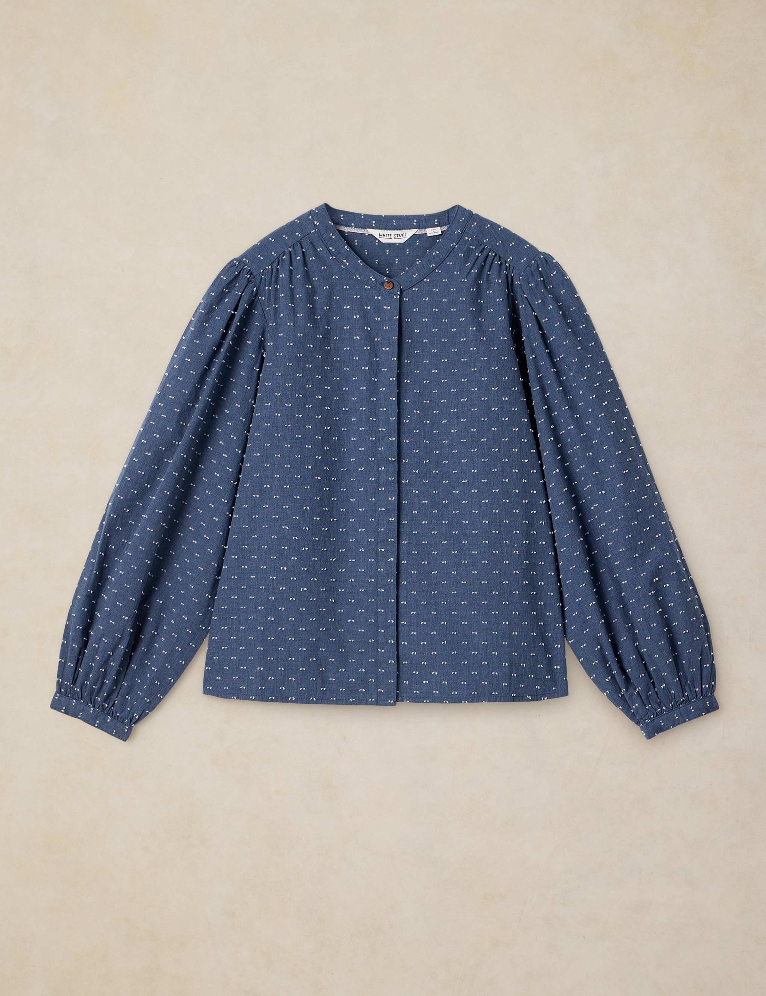 Patterned Crew Neck Cotton Top 2 of 6