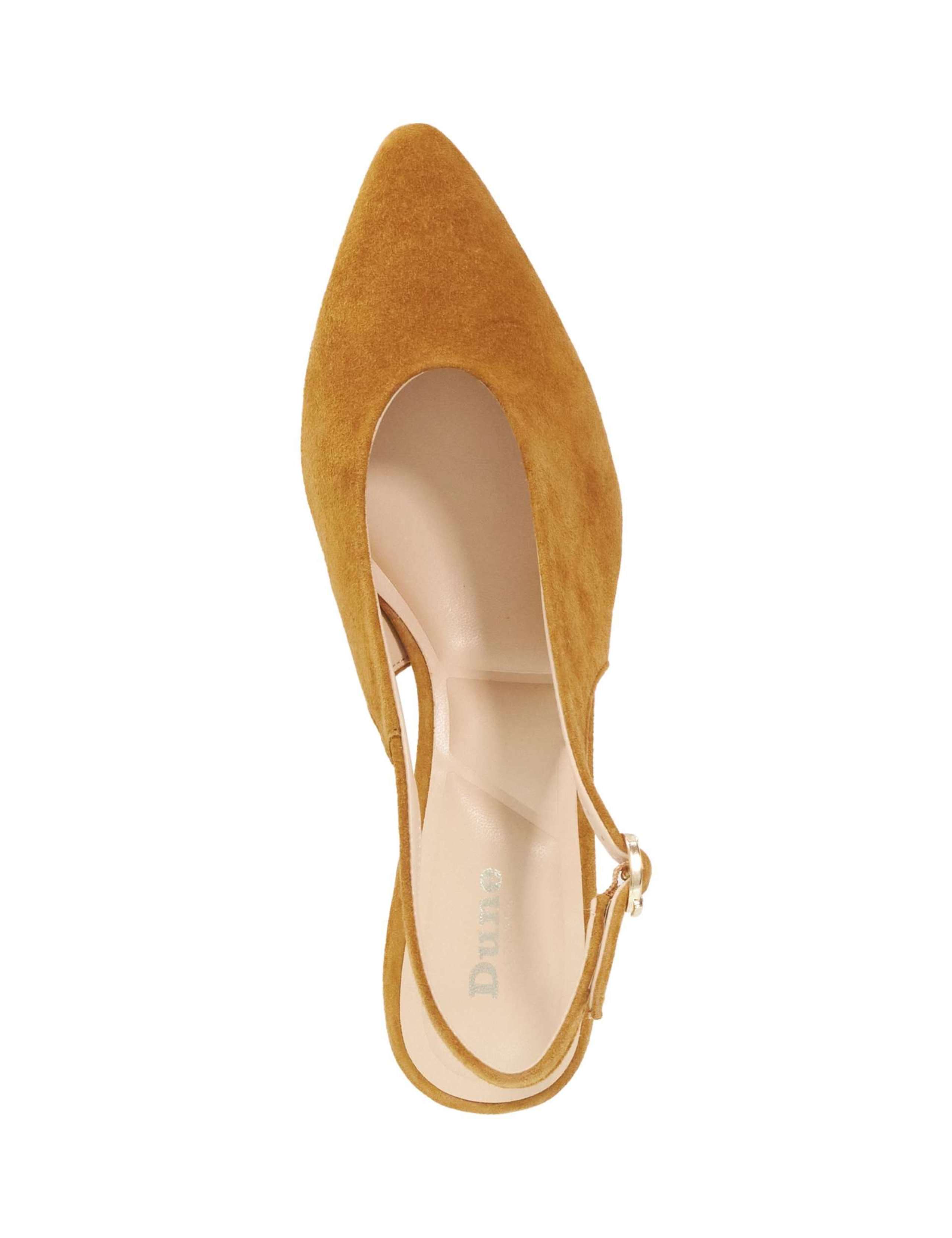 Leather Buckle Kitten Heel Slingback Shoes 2 of 5