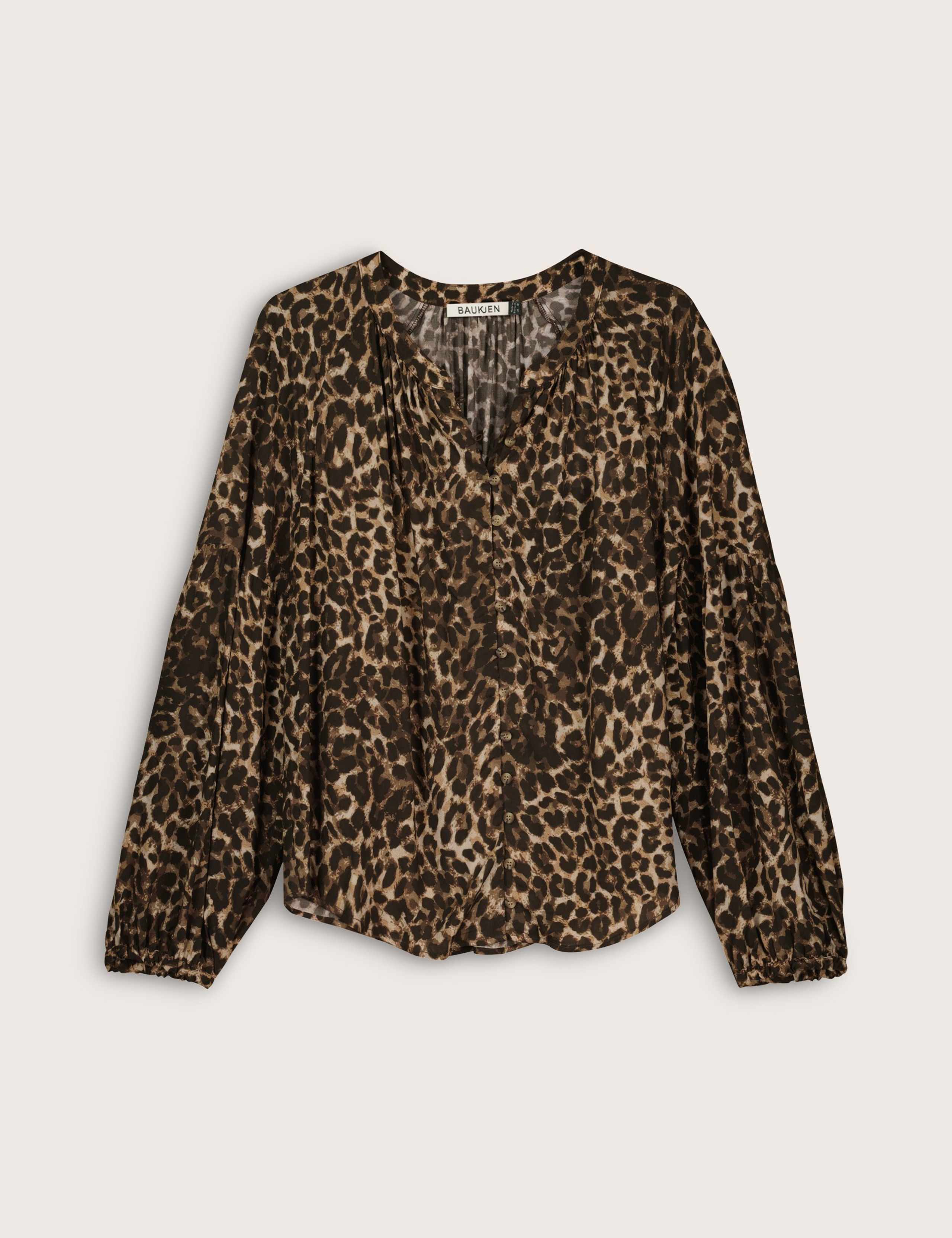 Animal Print Relaxed Blouse 2 of 5