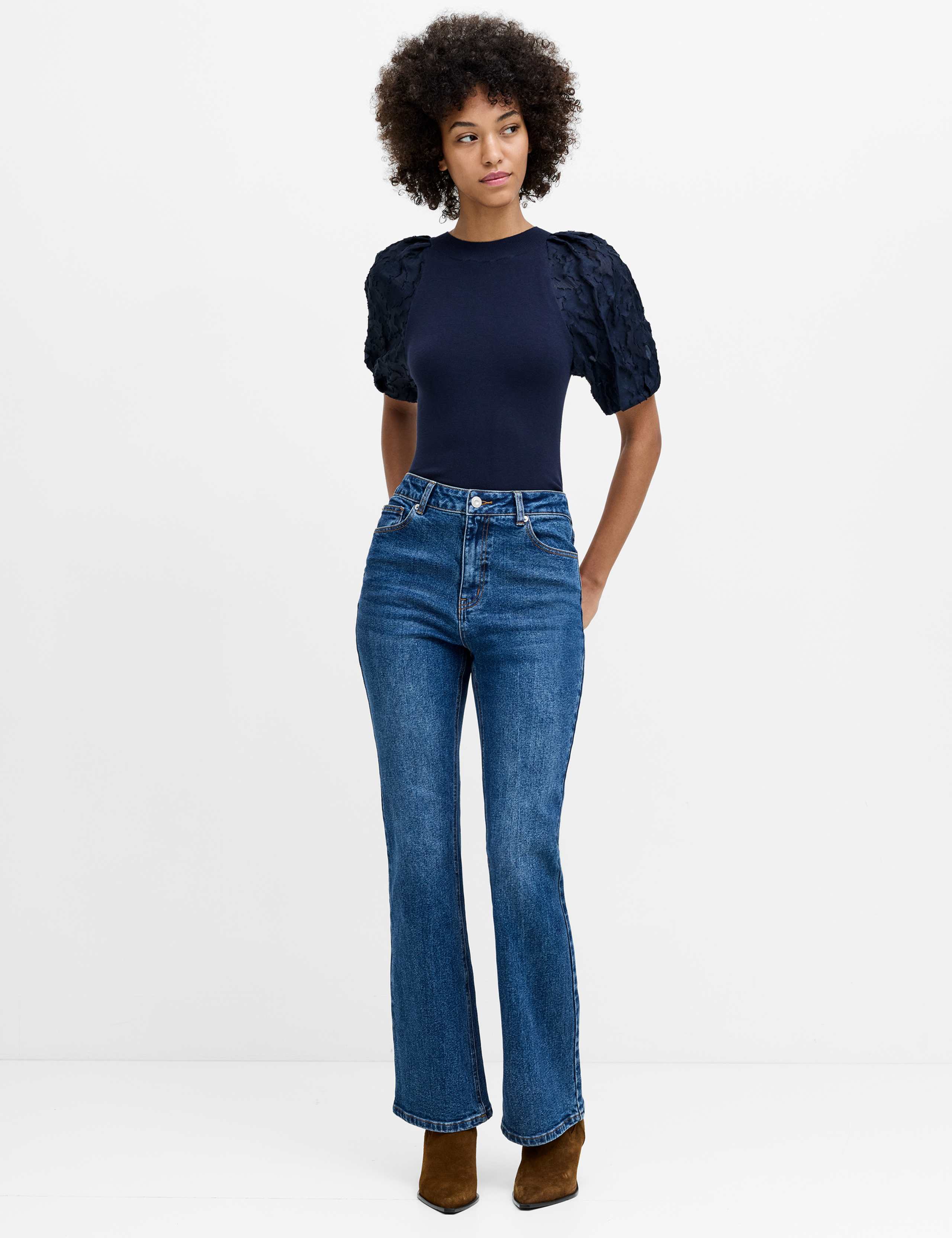 Mid Rise Bootcut Jeans 3 of 6