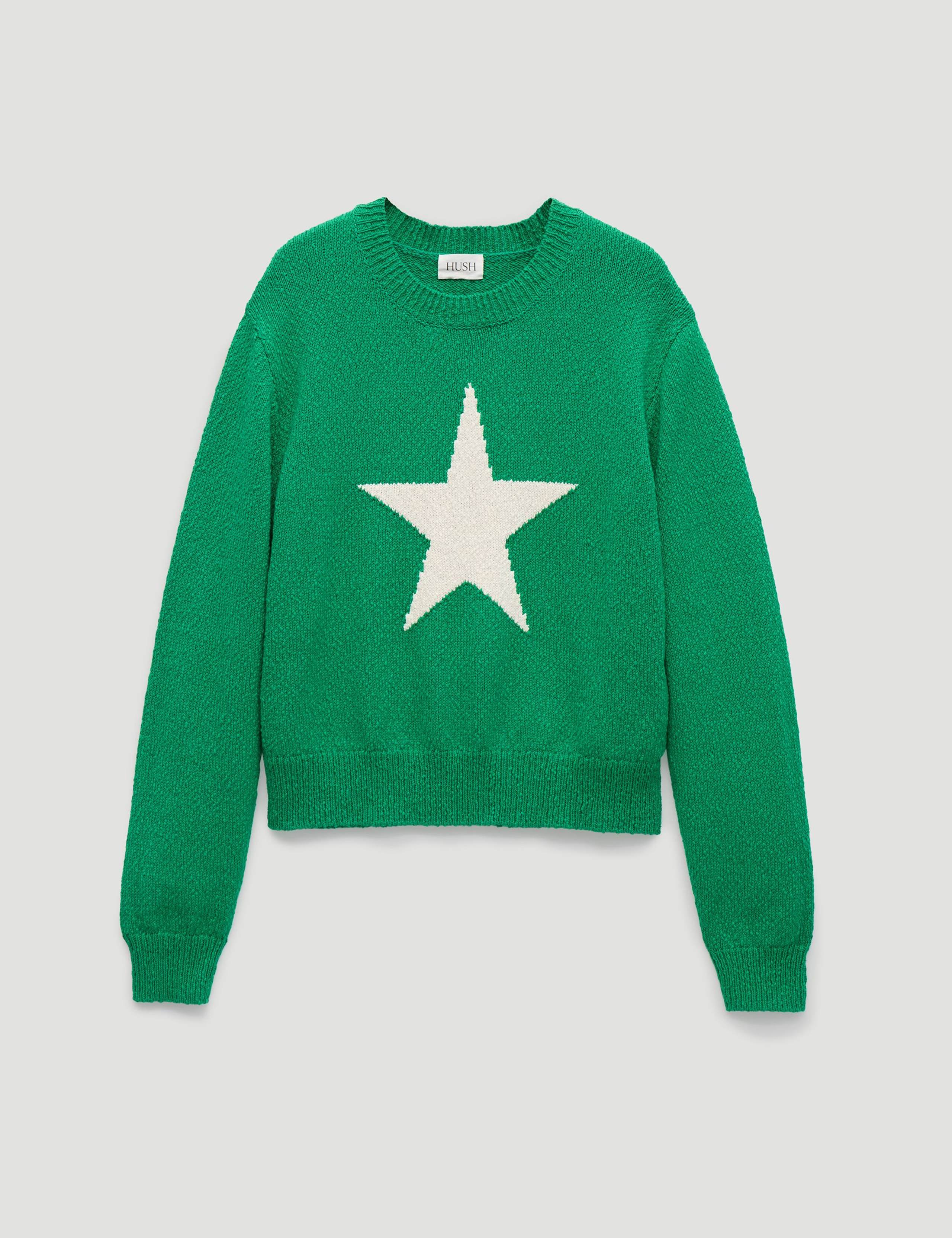 Pure Cotton Crew Neck Star Graphic Jumper 2 of 5