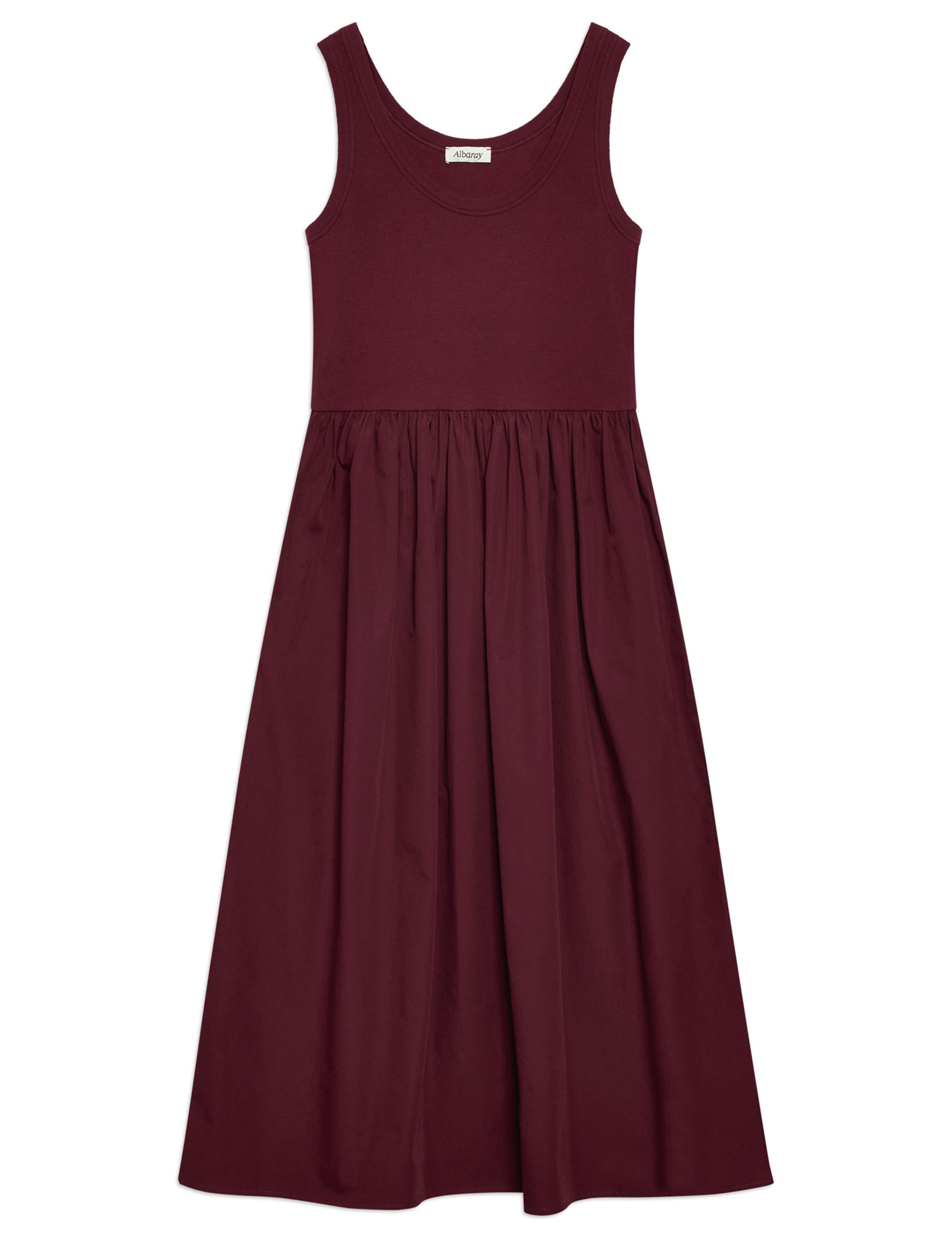 Pure Cotton Round Neck Midi Skater Dress 2 of 6