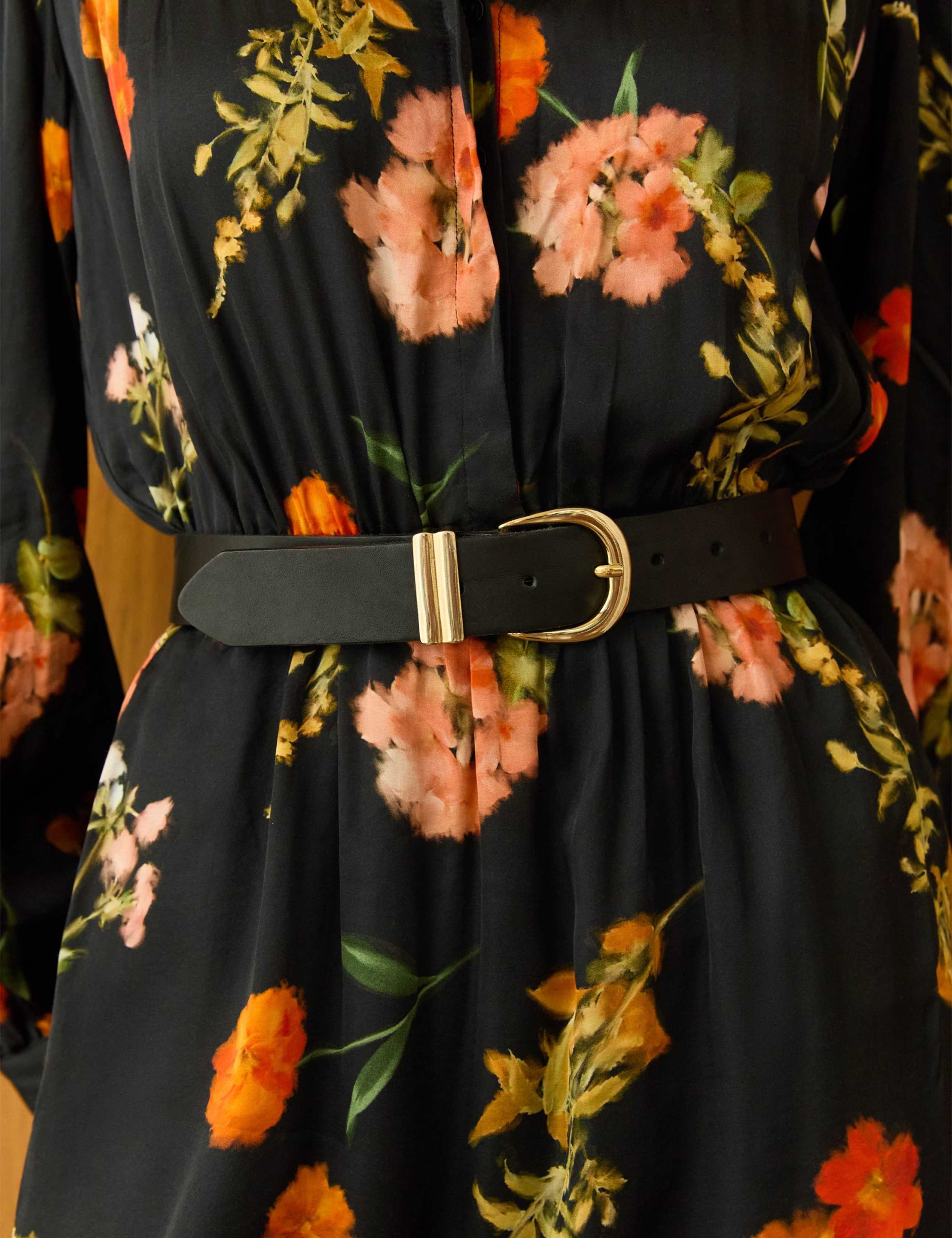 Floral Midi Waisted Dress 3 of 4