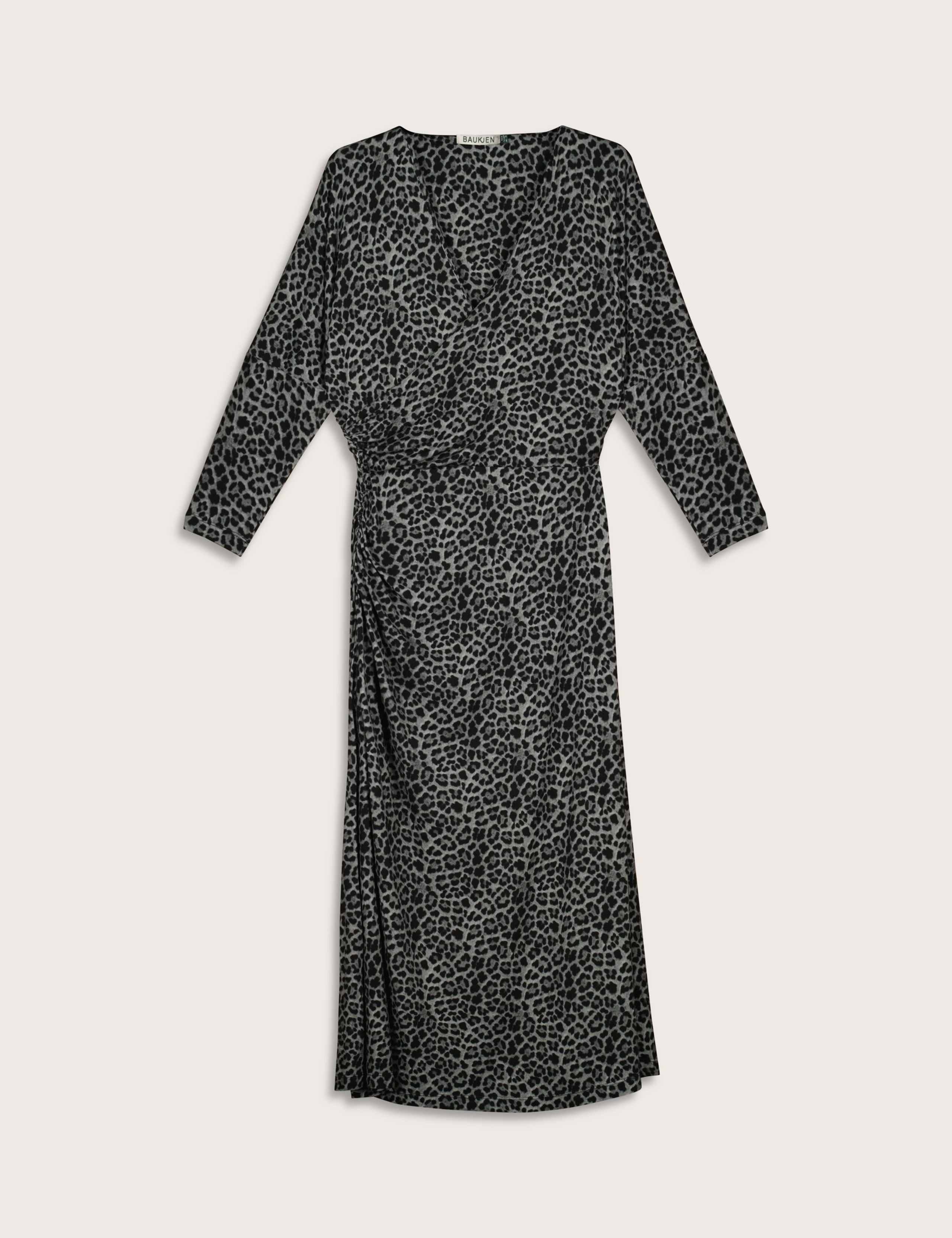 Jersey Leopard Print Midaxi Skater Dress 2 of 4