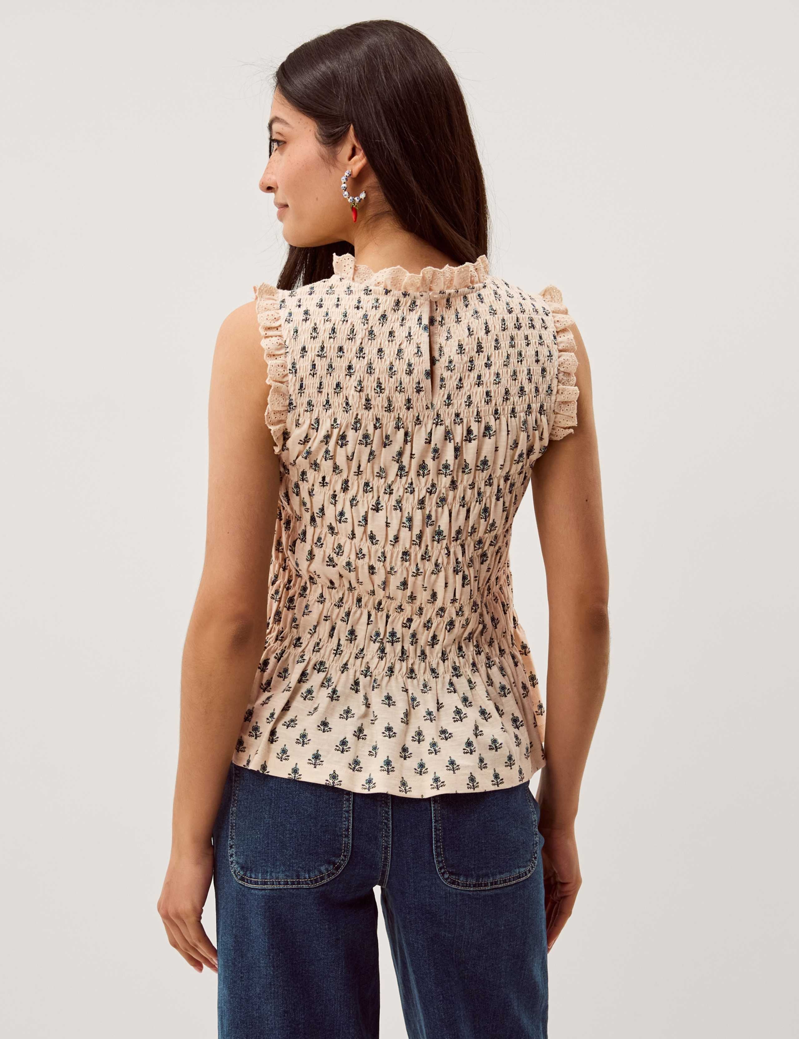 Jersey Floral High Neck Blouse 3 of 5