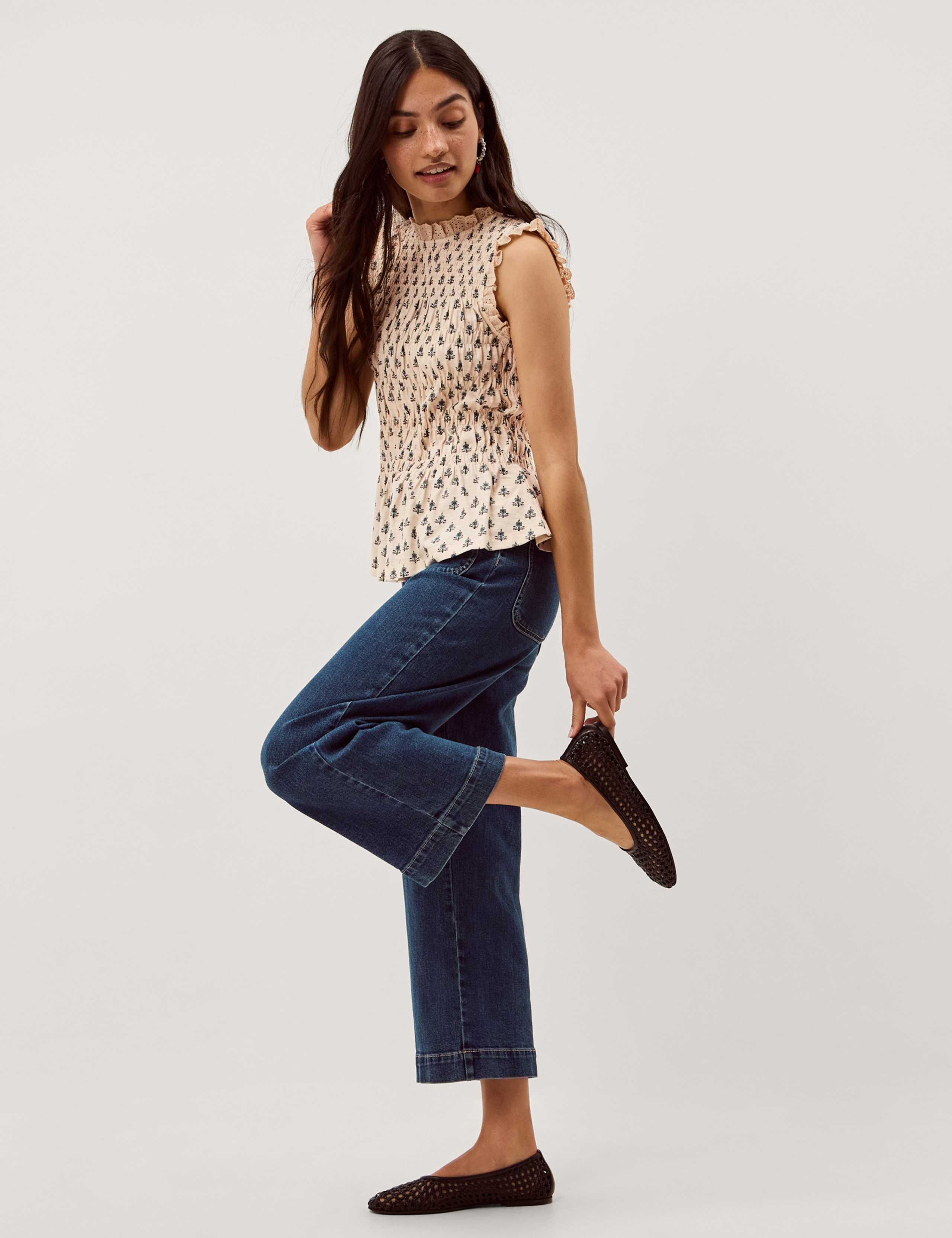 Jersey Floral High Neck Blouse 4 of 5