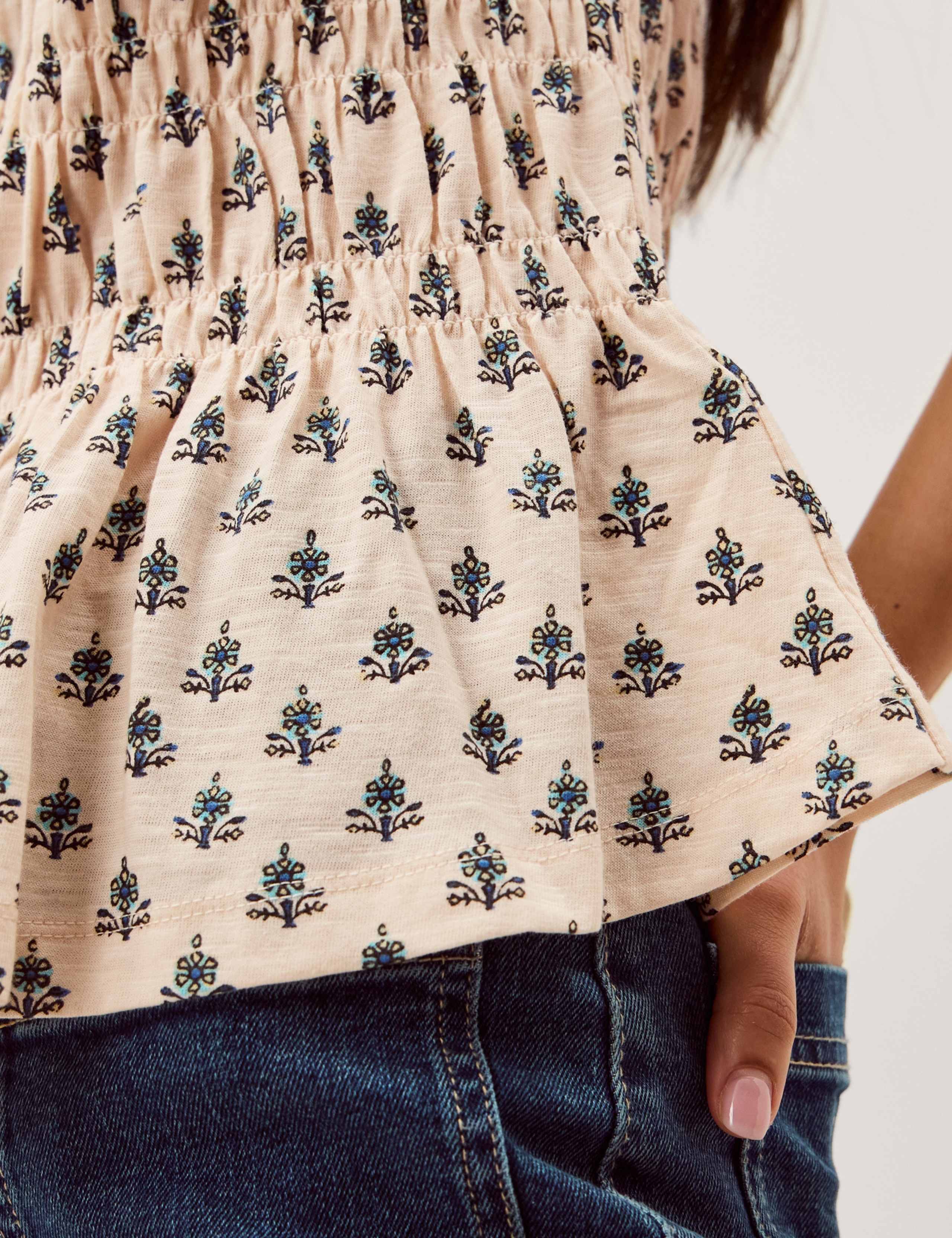 Jersey Floral High Neck Blouse 5 of 5