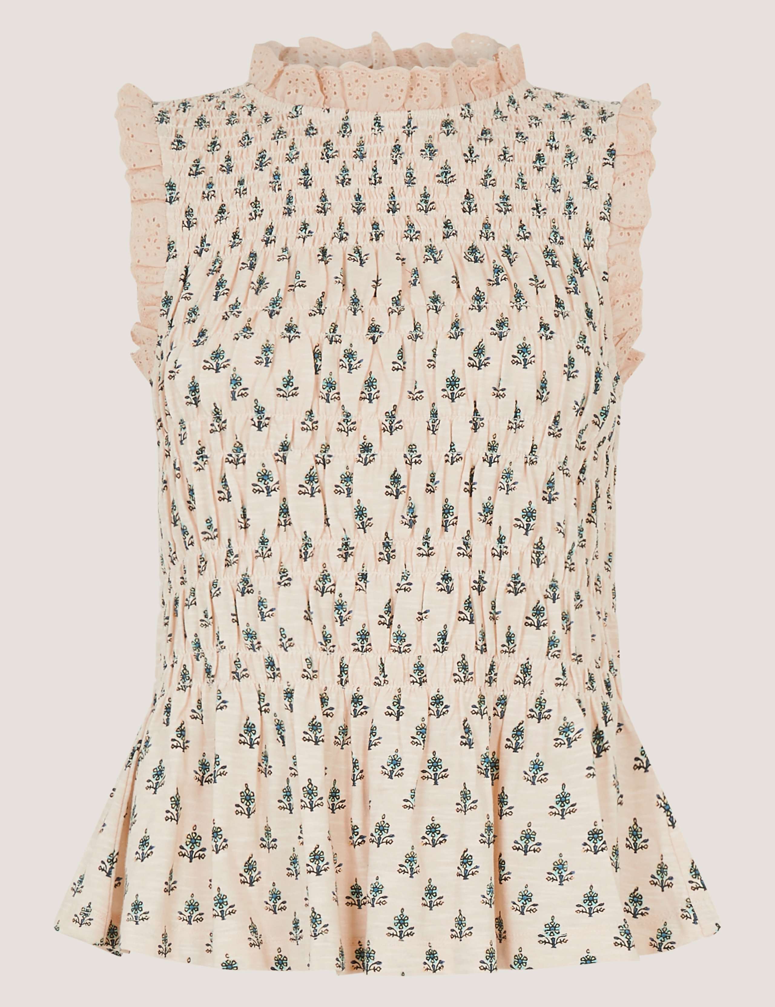 Jersey Floral High Neck Blouse 2 of 5