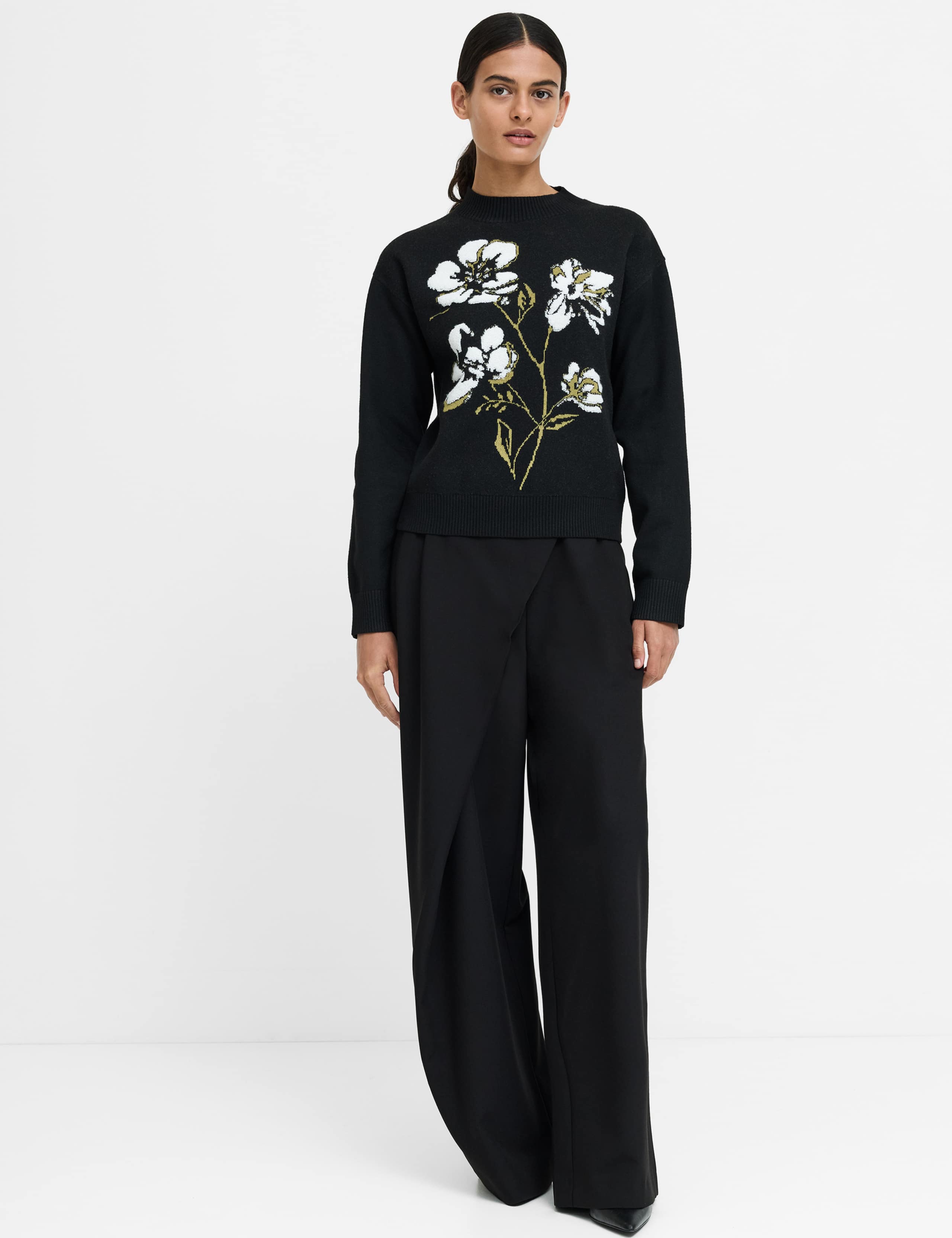 Floral Jacquard Funnel Neck Jumper 3 of 6
