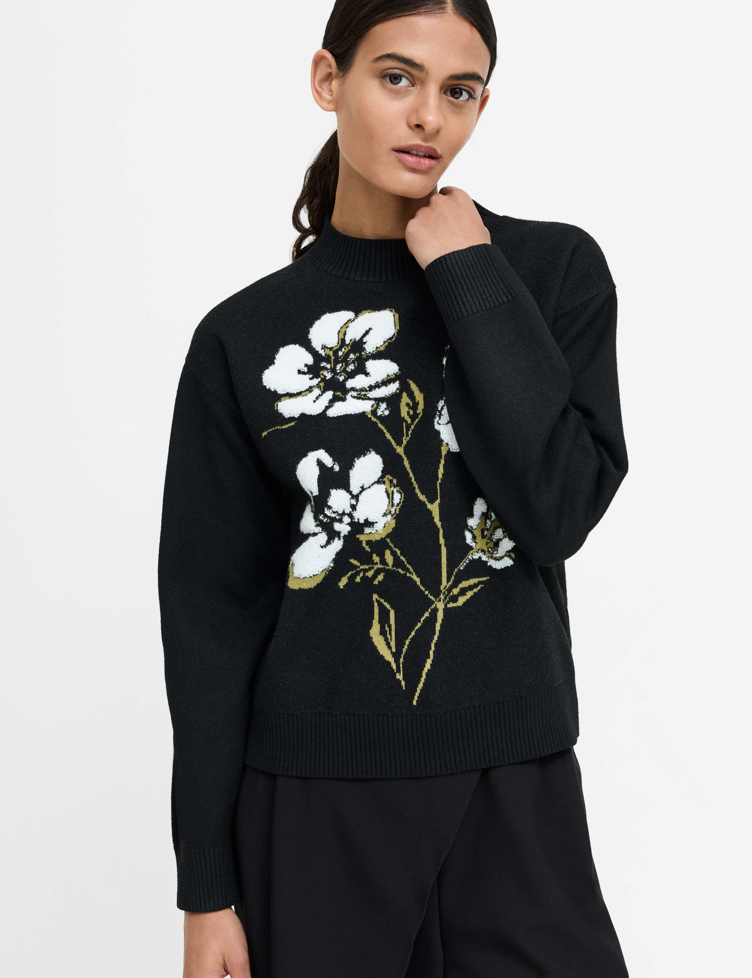 Floral Jacquard Funnel Neck Jumper 5 of 6