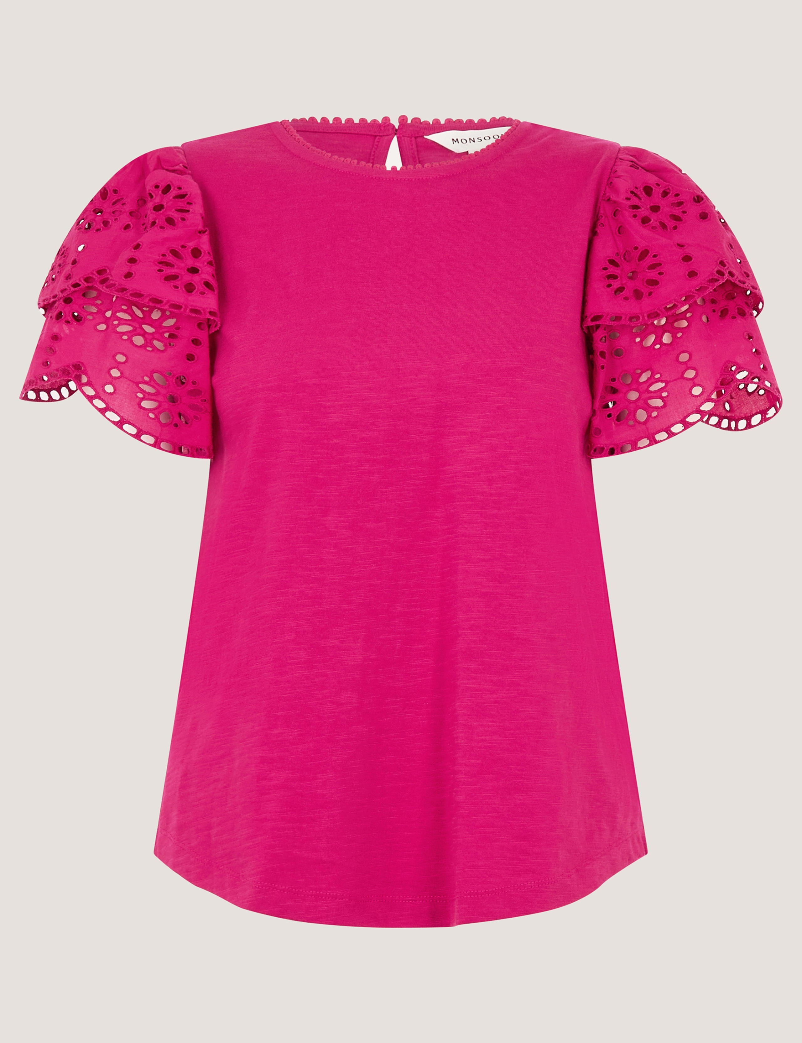 Pure Cotton Jersey Broderie T-Shirt 2 of 4