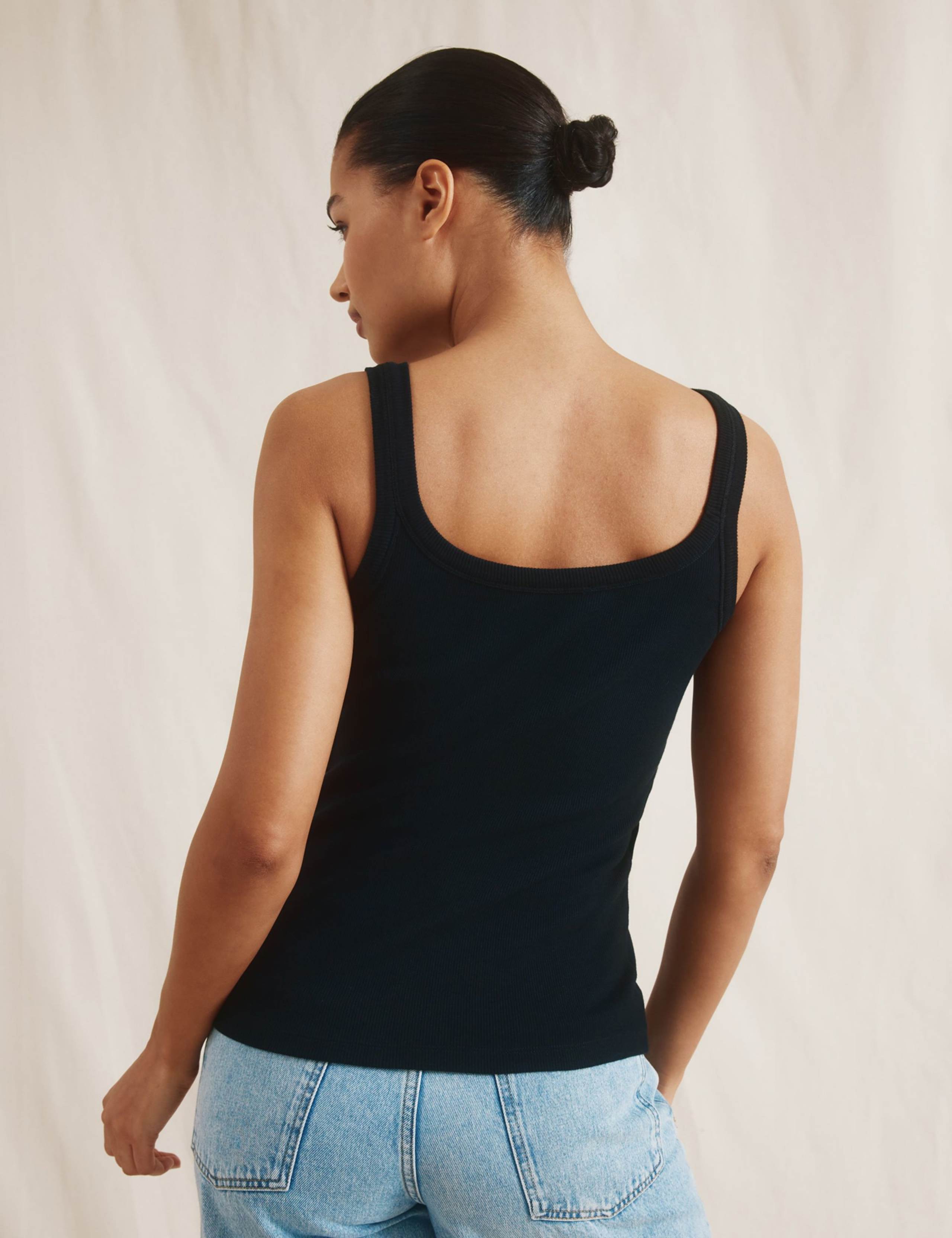 Cotton Rich Ribbed Scoop Neck Vest 4 of 5