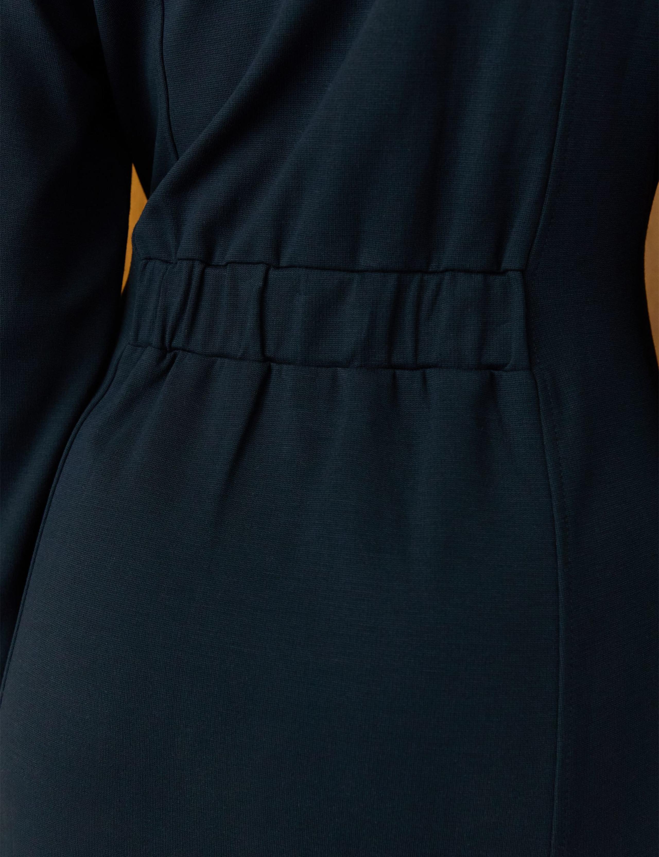 Zip Neck Midi Shirt Dress 4 of 5