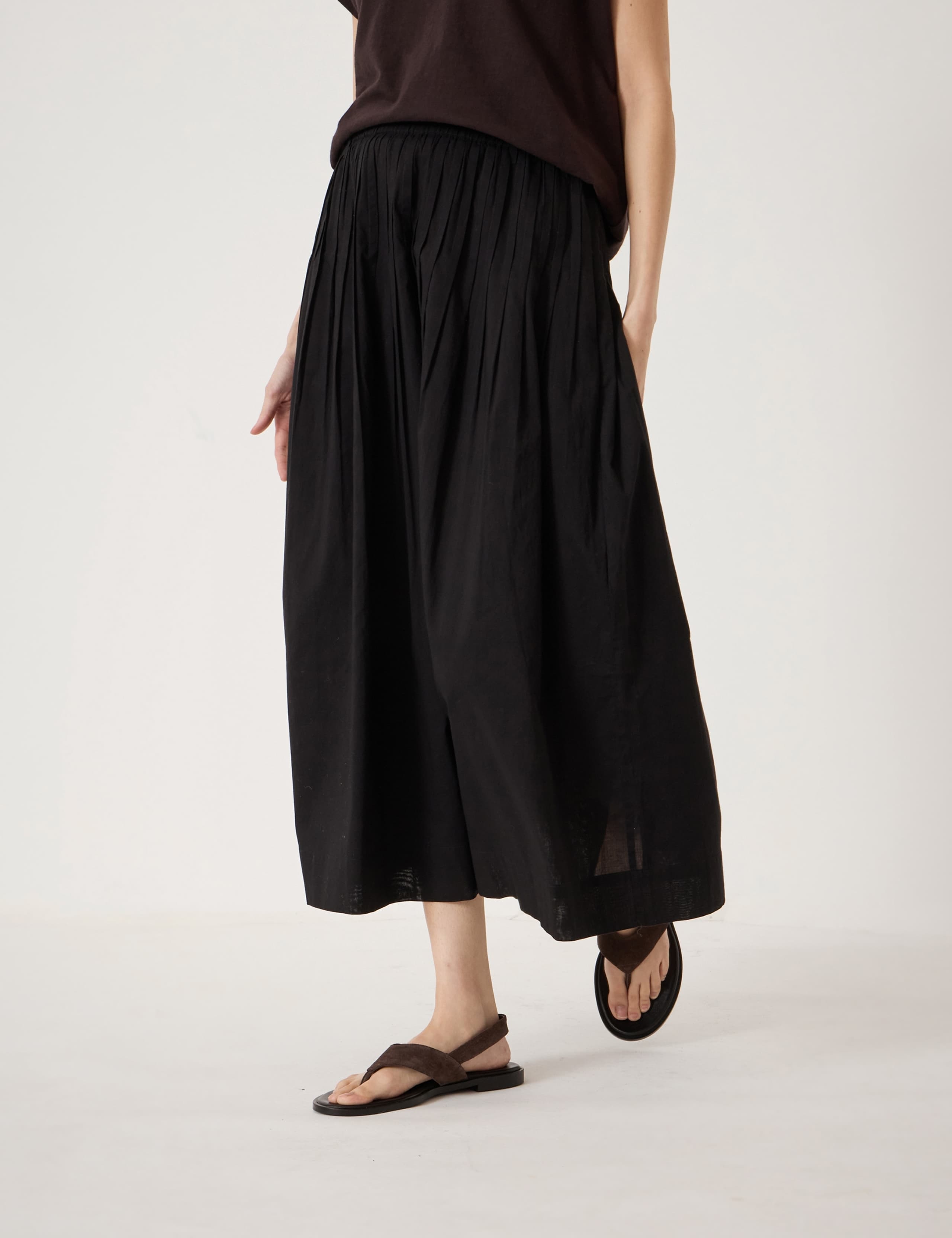Pure Cotton Midi A-Line Skirt 6 of 6