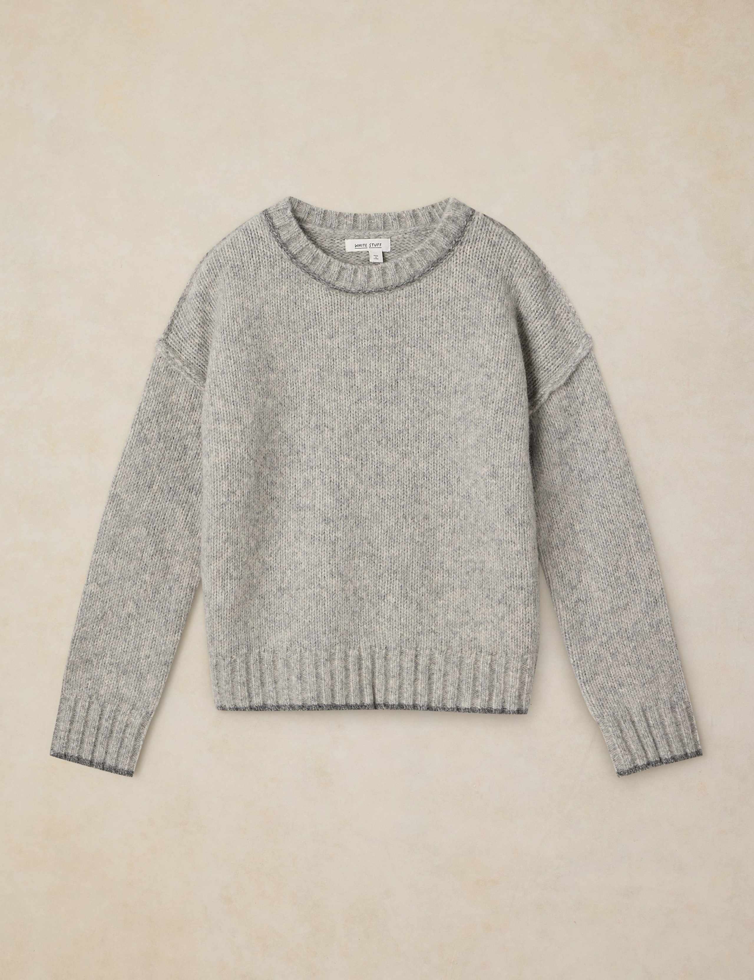 Long Sleeve V Neck Cardigan With Wool 2 of 6