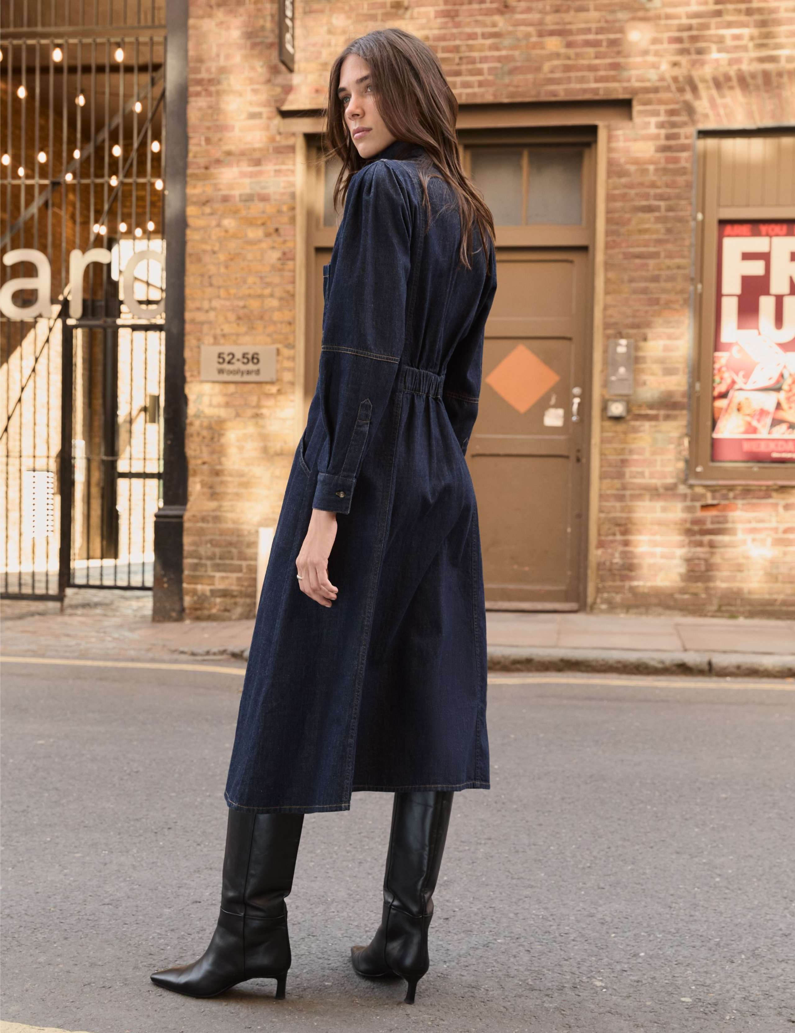 Denim Midaxi Shirt Dress 3 of 5
