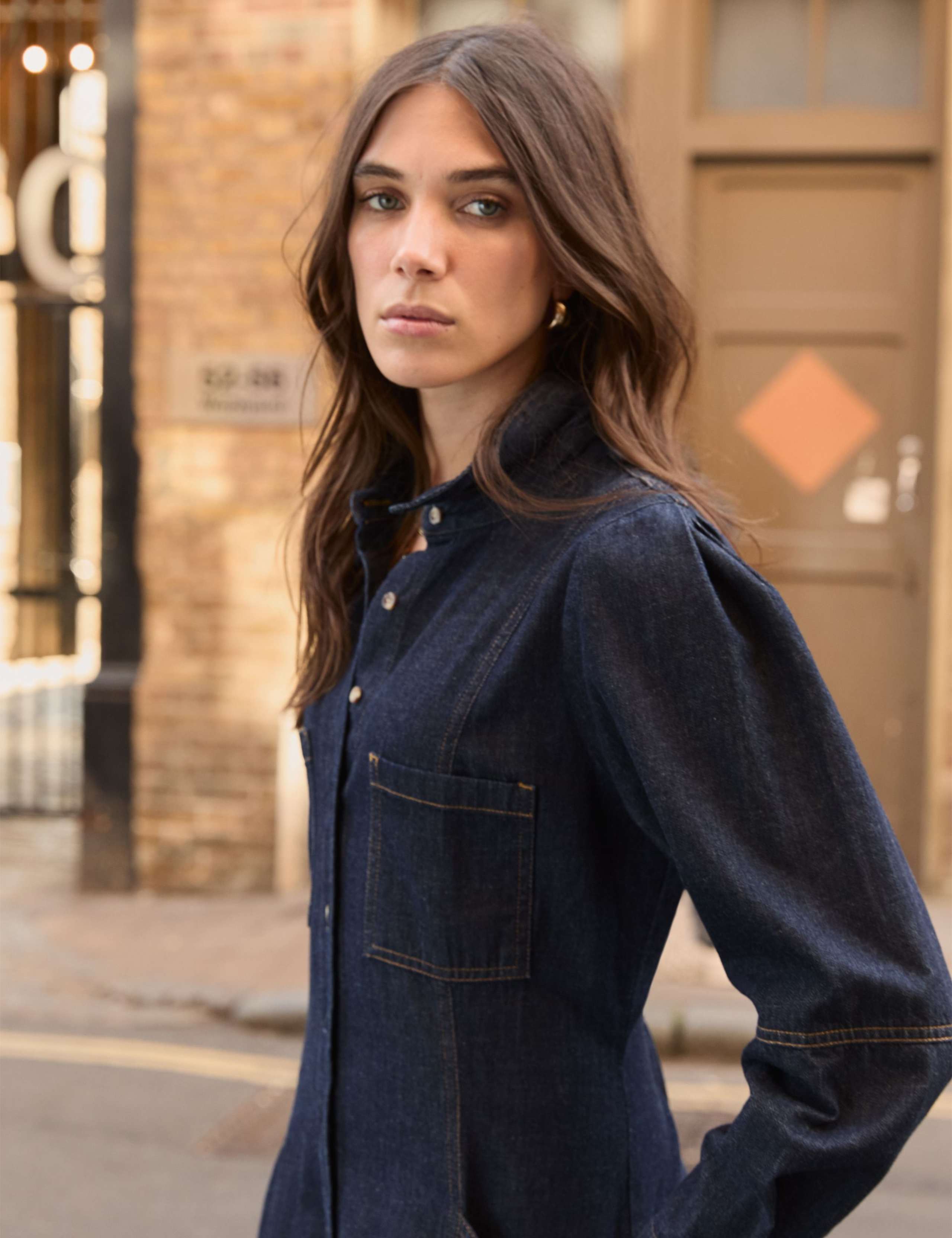 Denim Midaxi Shirt Dress 4 of 5