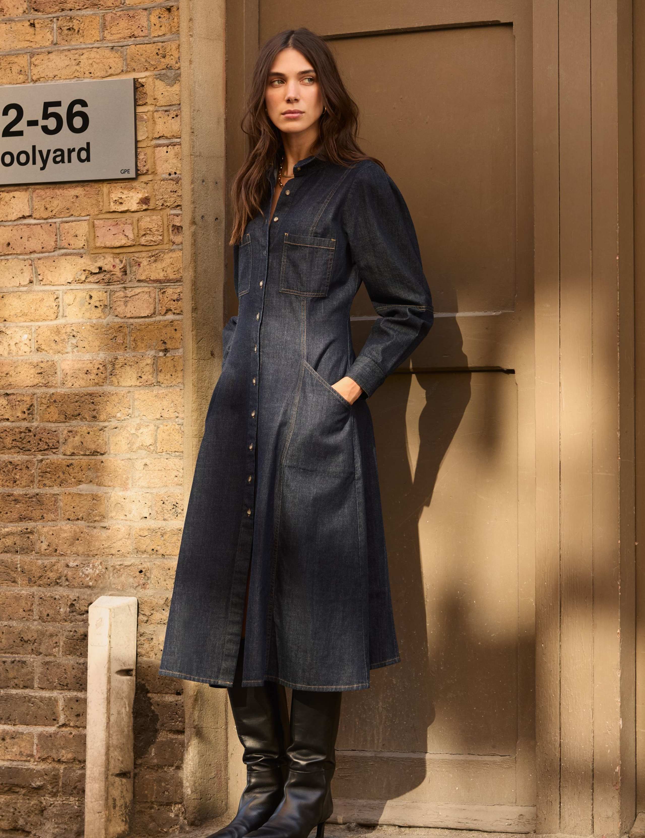 Denim Midaxi Shirt Dress 5 of 5