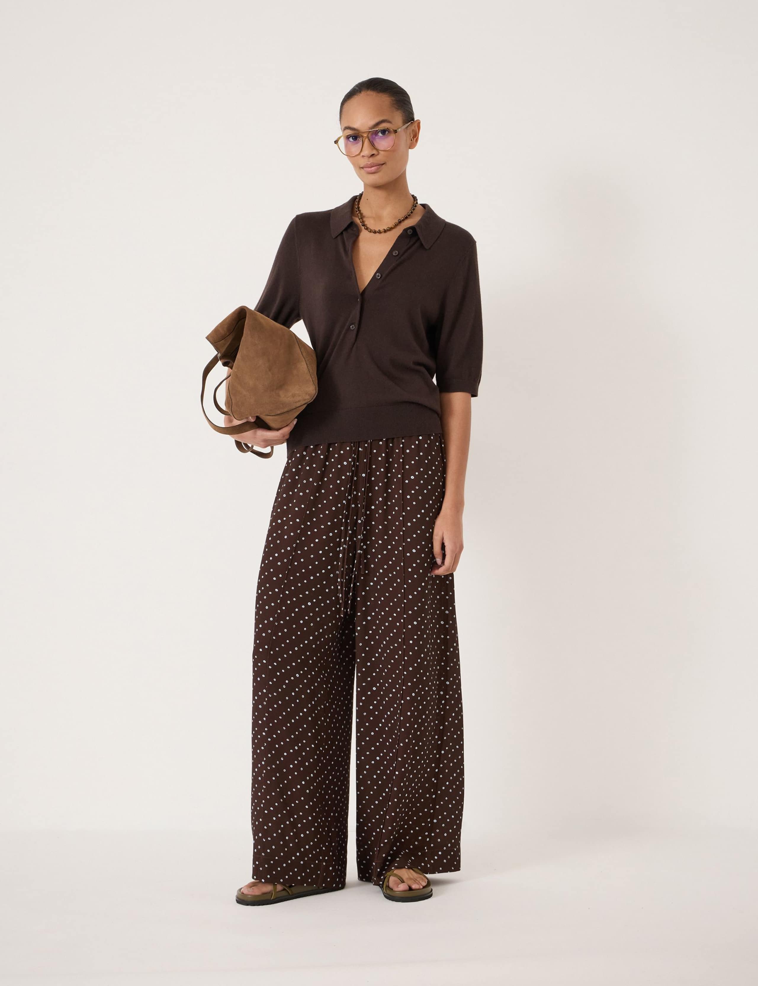 Wool Blend Polo Neck Knitted Top 5 of 5