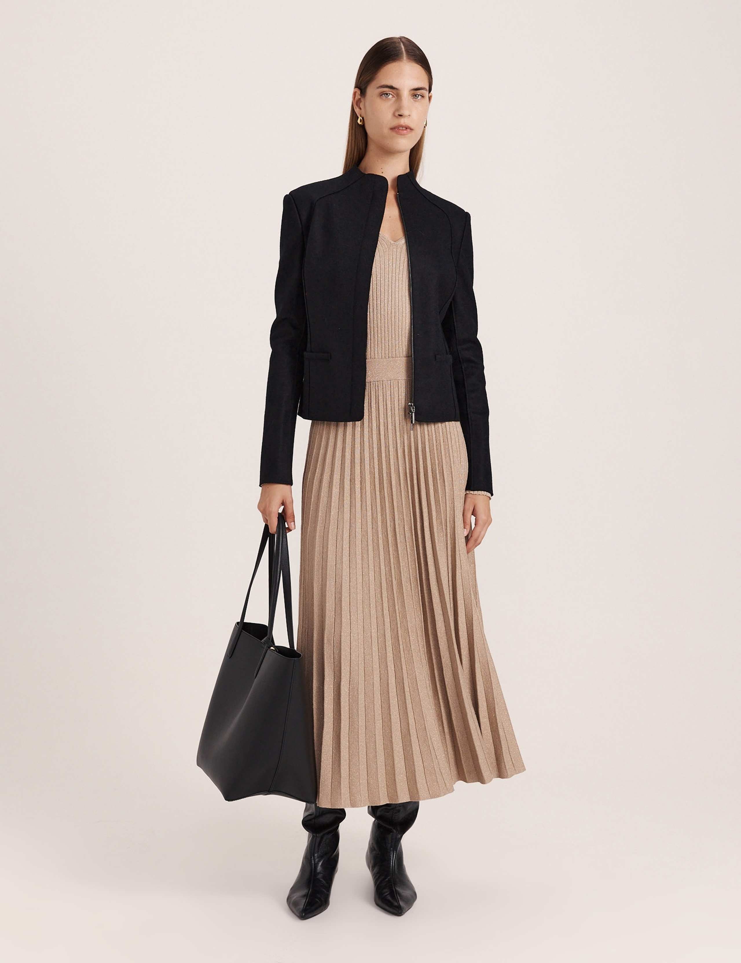 Wool Rich Zip Up Biker Jacket 3 of 7