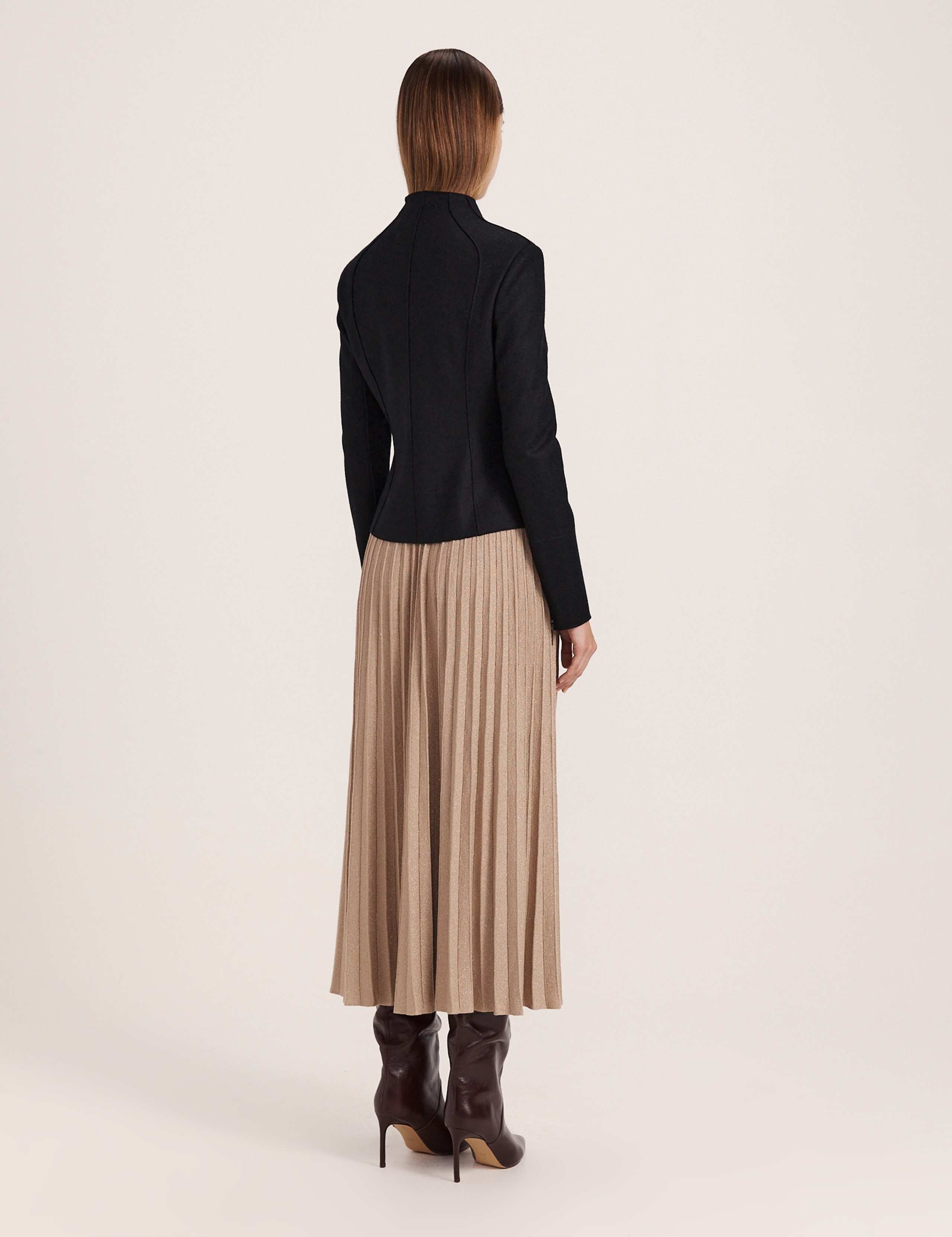 Wool Rich Zip Up Biker Jacket 7 of 7