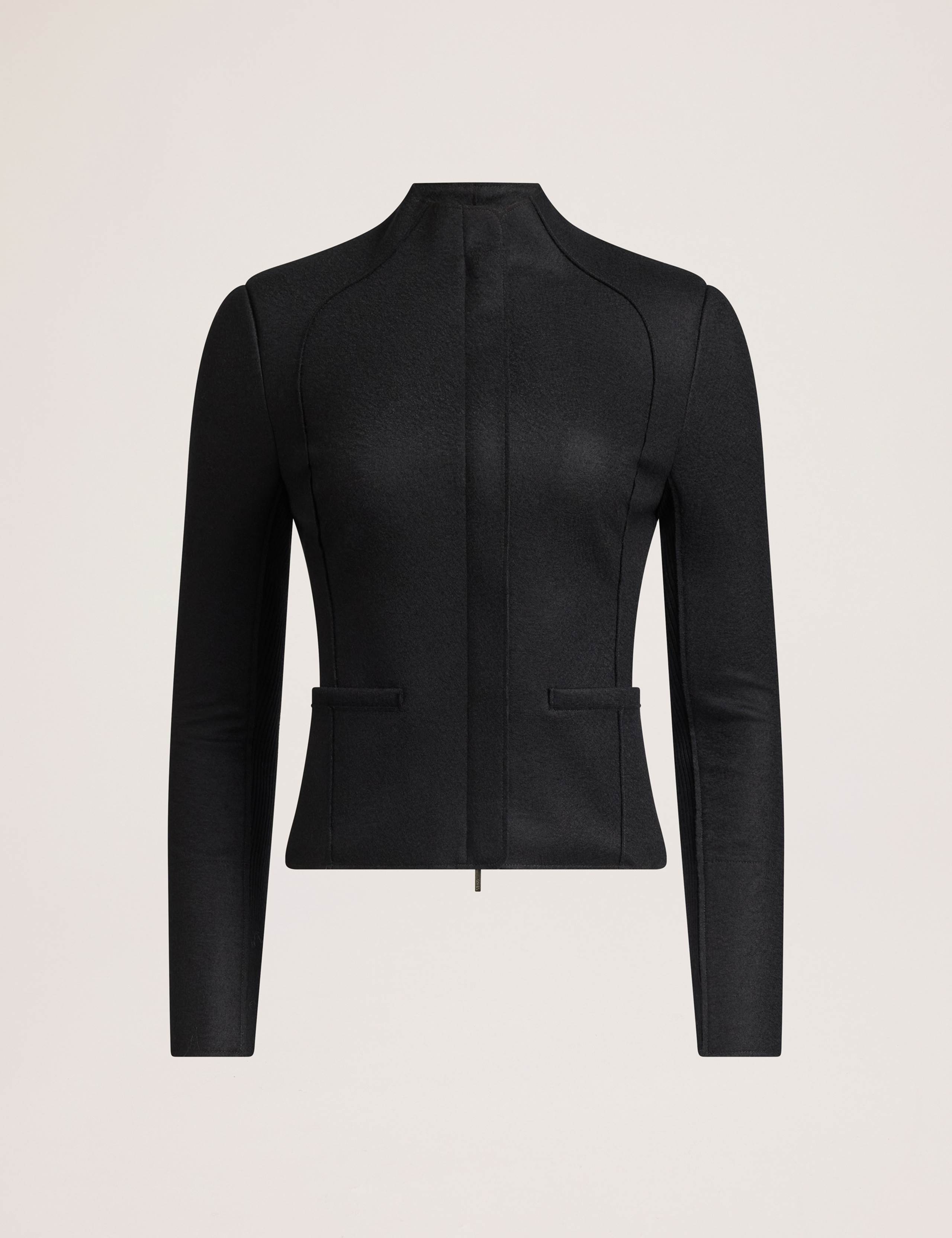 Wool Rich Zip Up Biker Jacket 2 of 7
