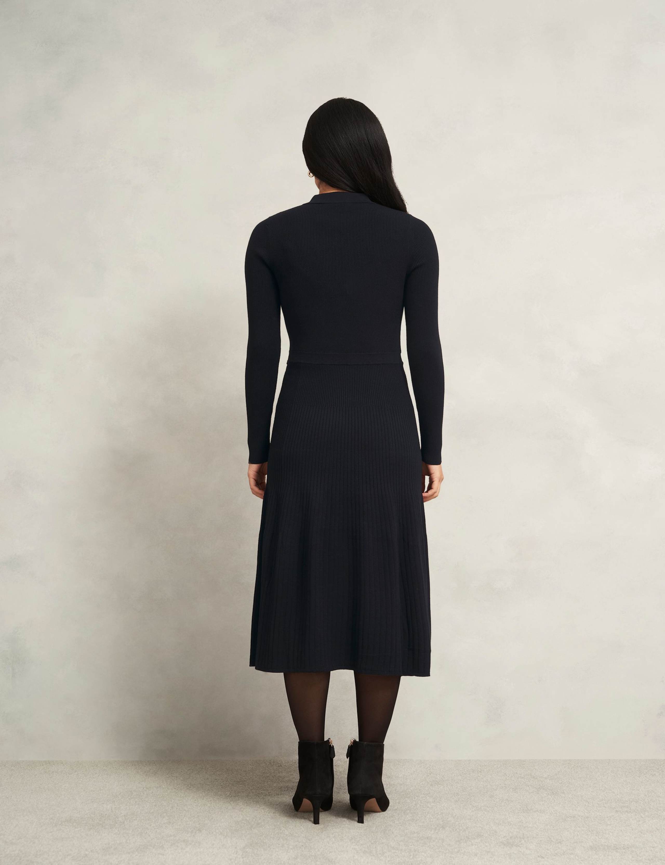 Knitted Zip Neck Midi Dress 4 of 6