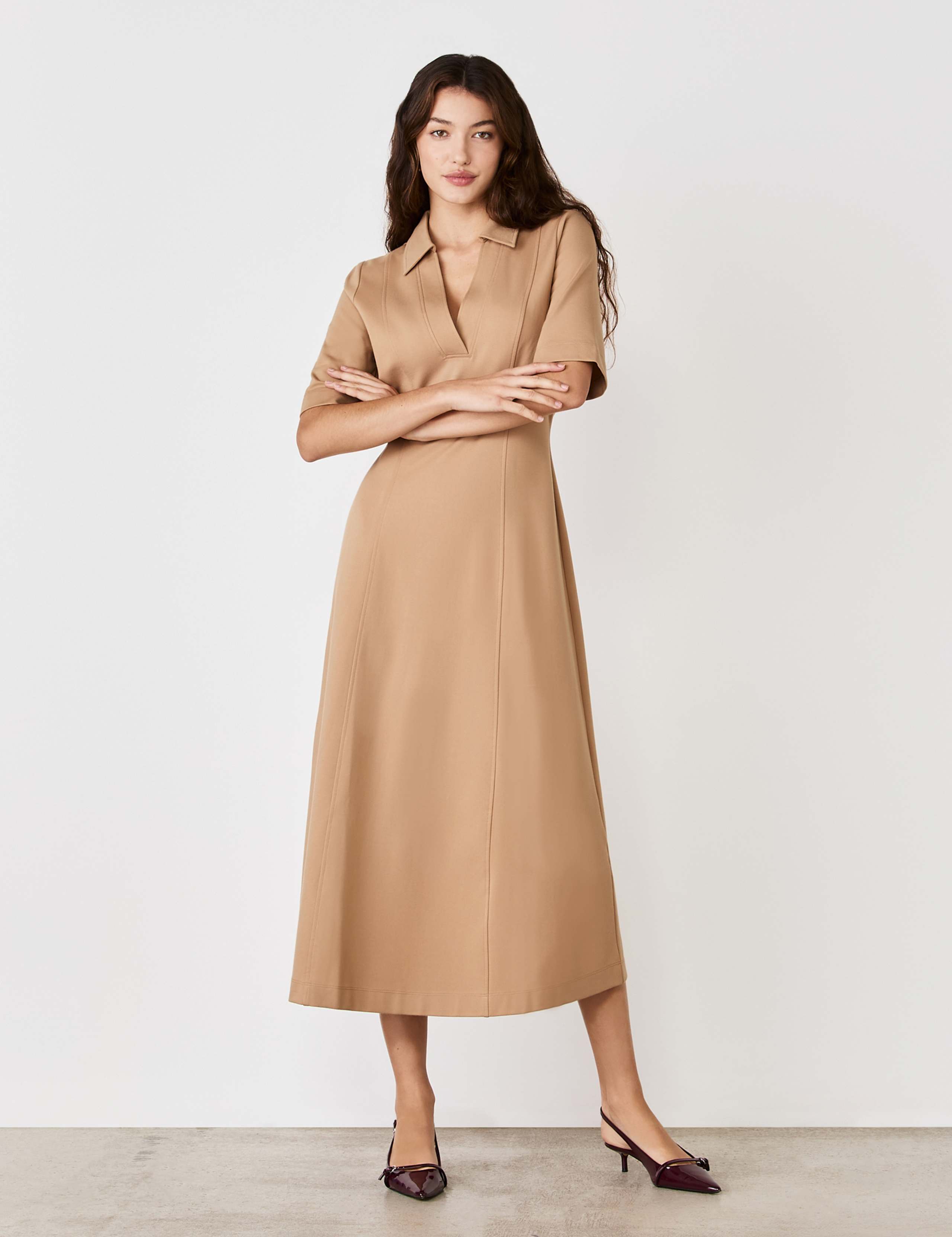 Jersey Midi Skater Dress 3 of 4