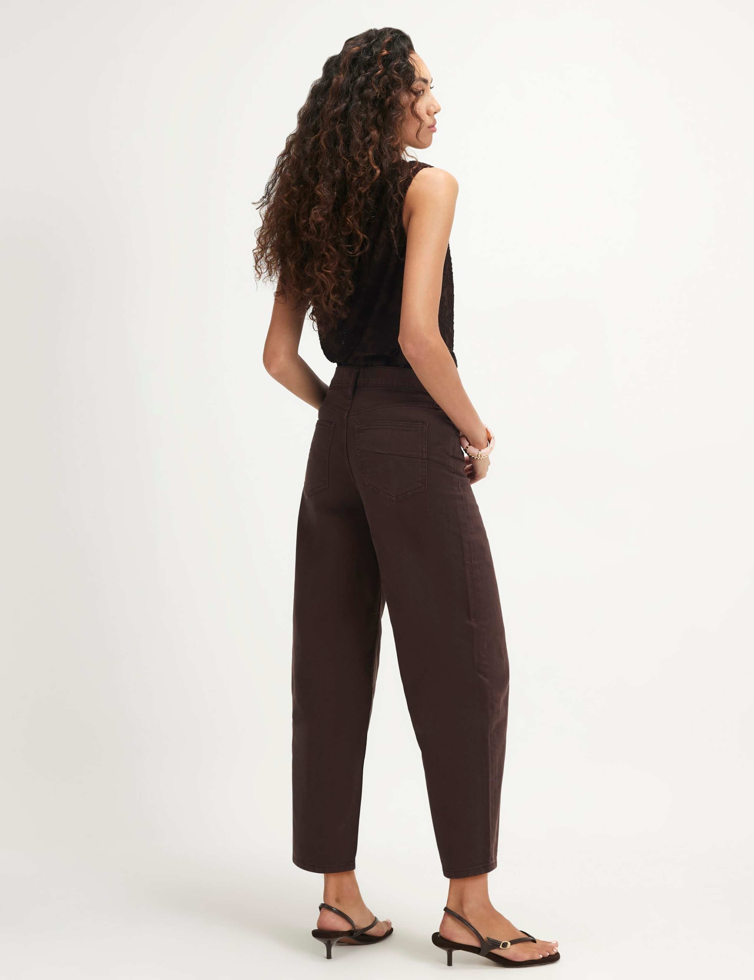 Mid Rise Button Front Cigarette Jeans 4 of 5