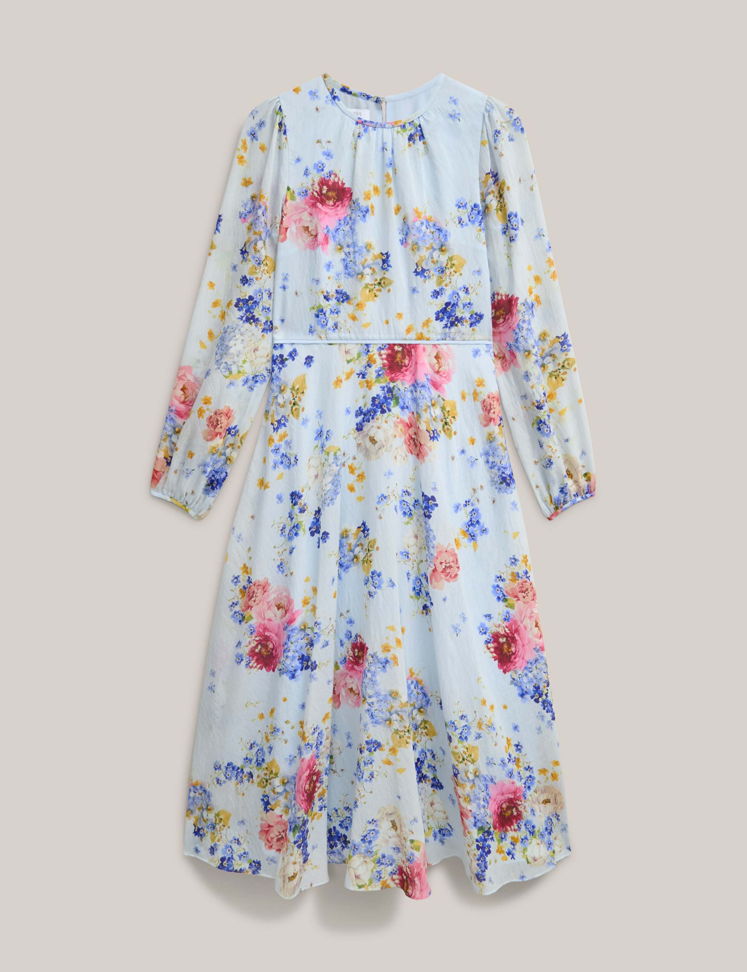 Lyocell Rich Floral Midi Skater Dress 2 of 5