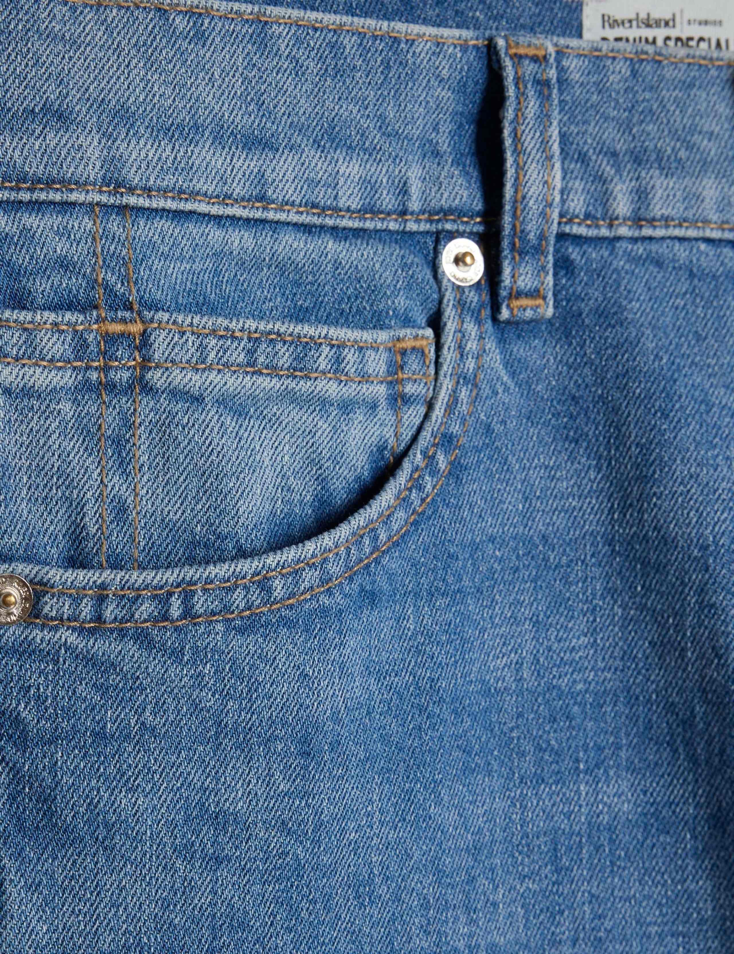 High Waisted Straight Leg Cropped Jeans 4 of 5