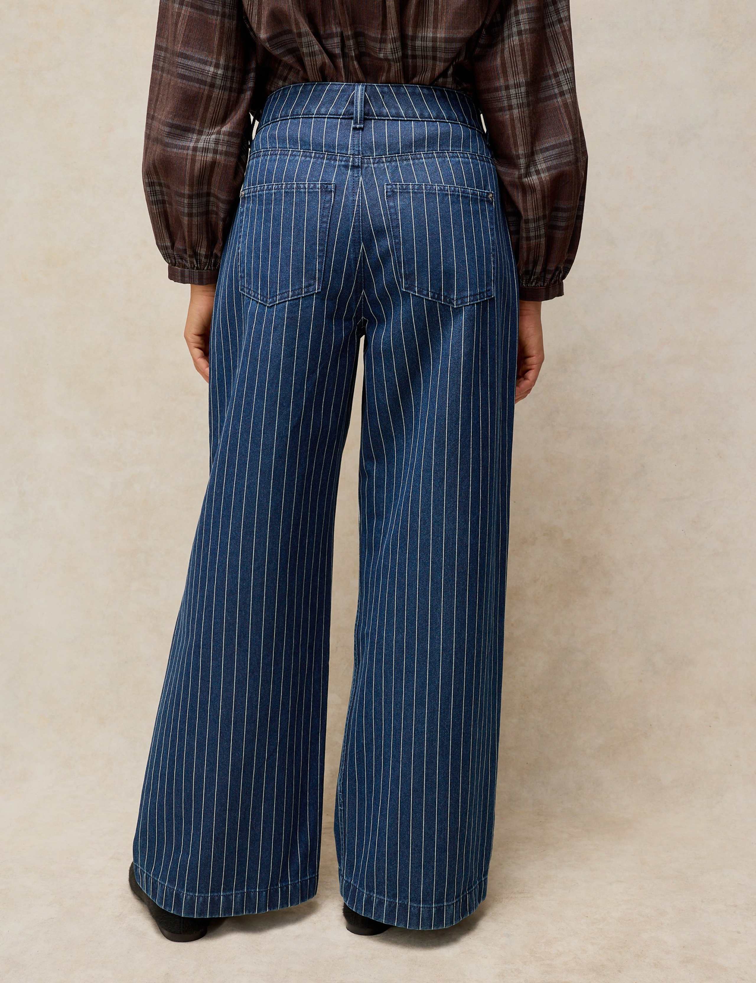 Ayla Wide Leg Mid Rise Cotton Jean 4 of 6