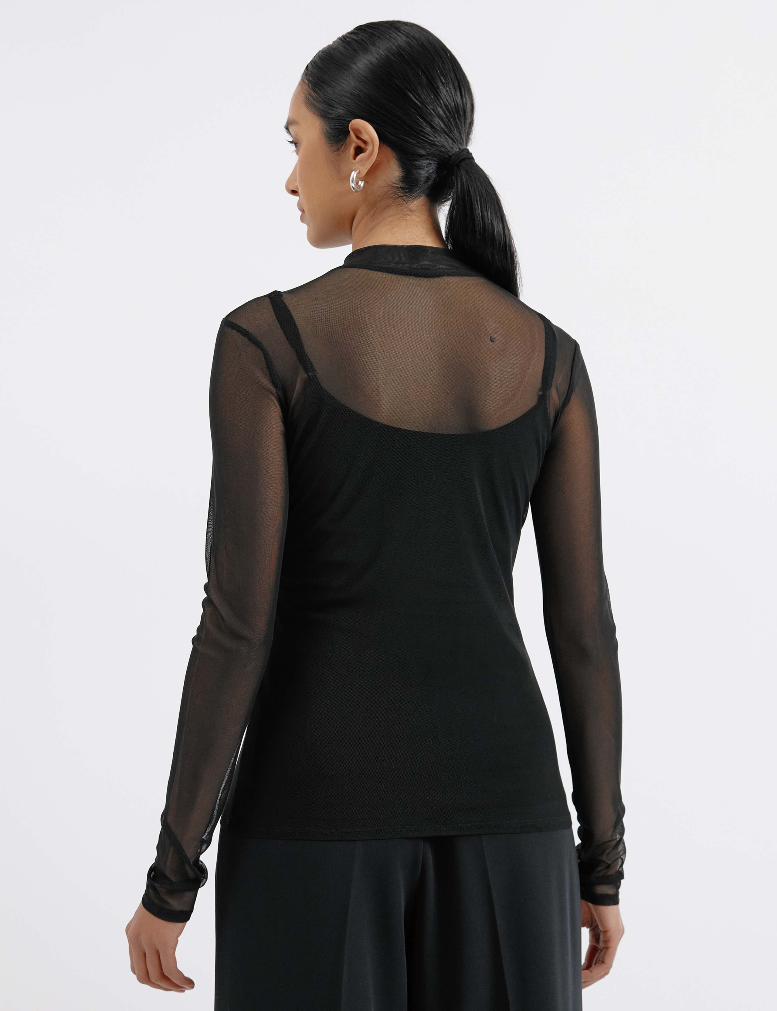 Mesh High Neck Top 4 of 5