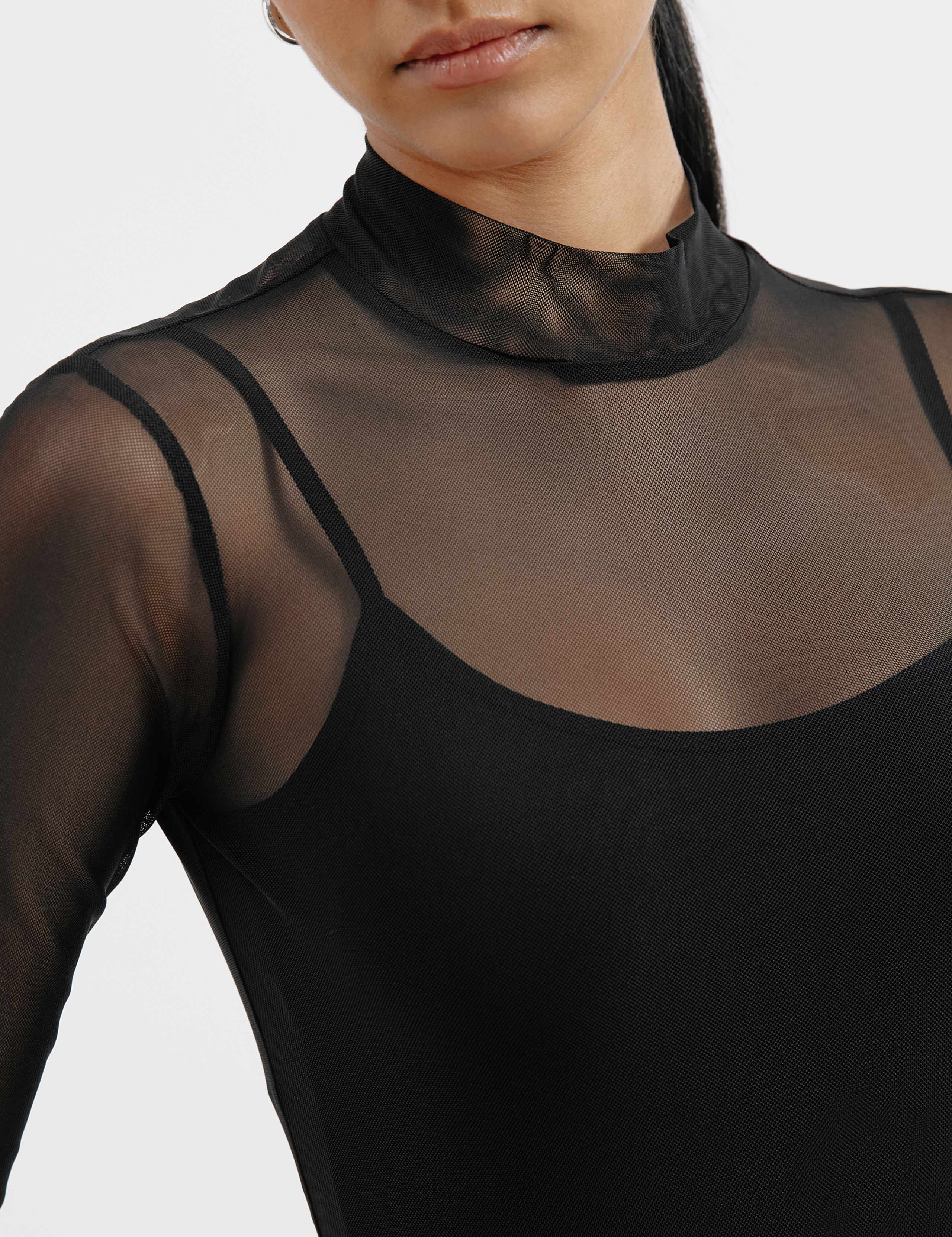 Mesh High Neck Top 5 of 5