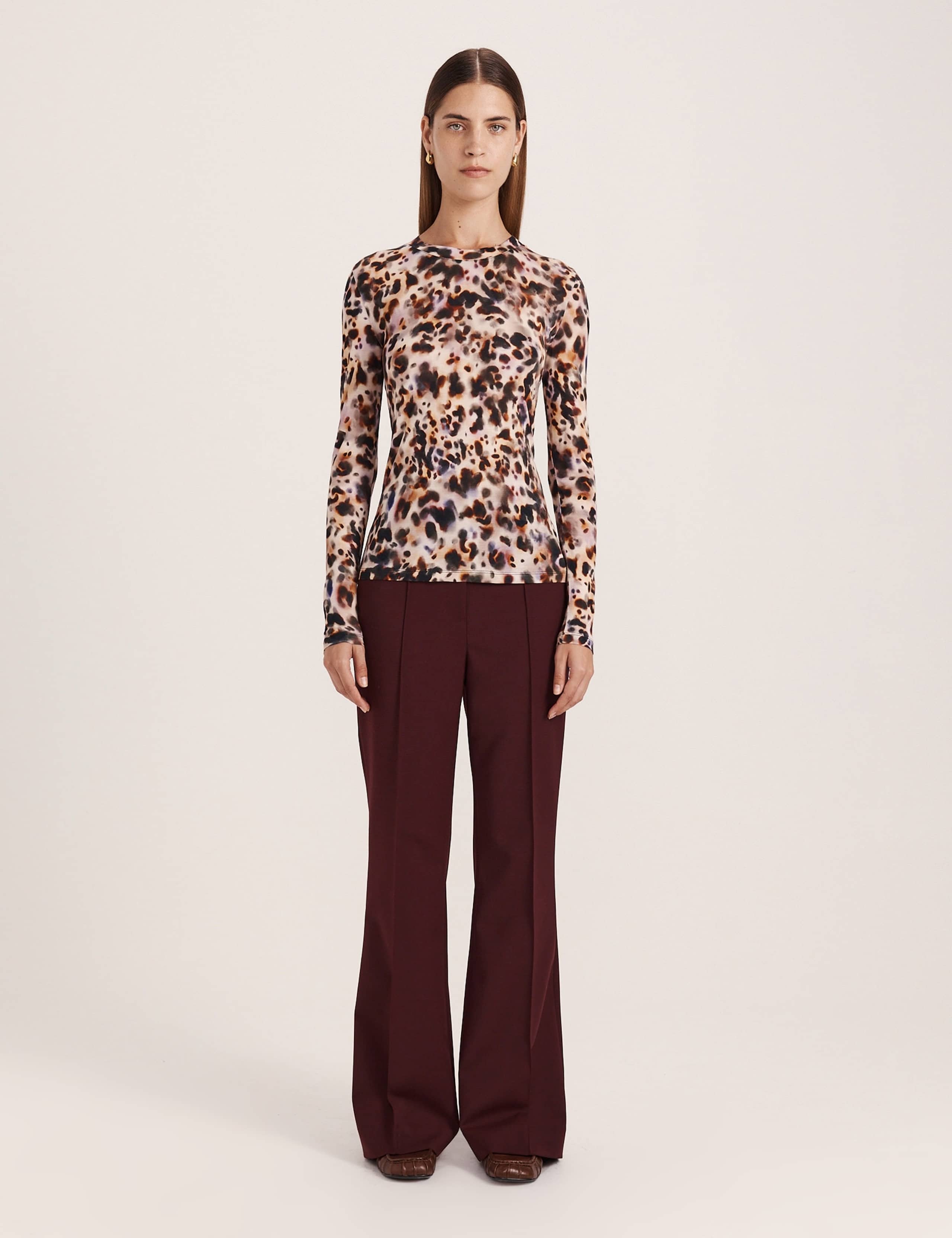 Animal Print Crew Neck Top 4 of 7