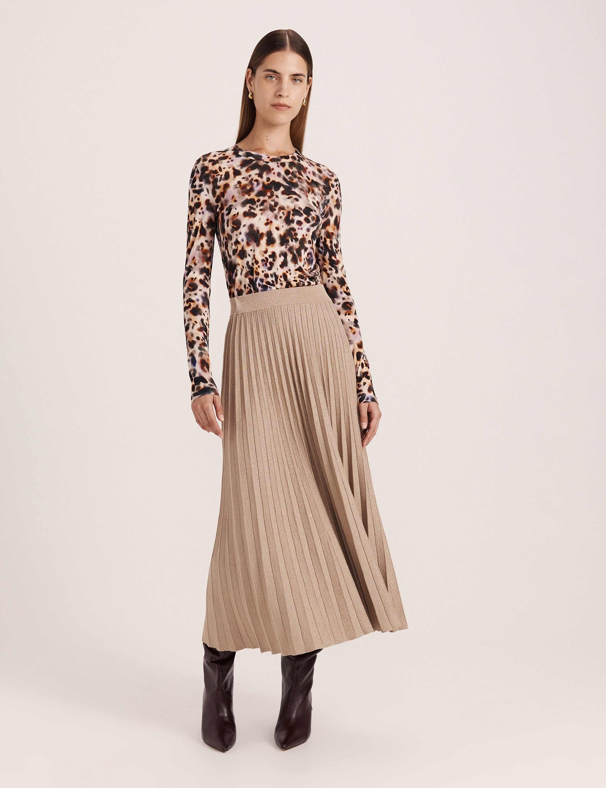 Animal Print Crew Neck Top 5 of 7