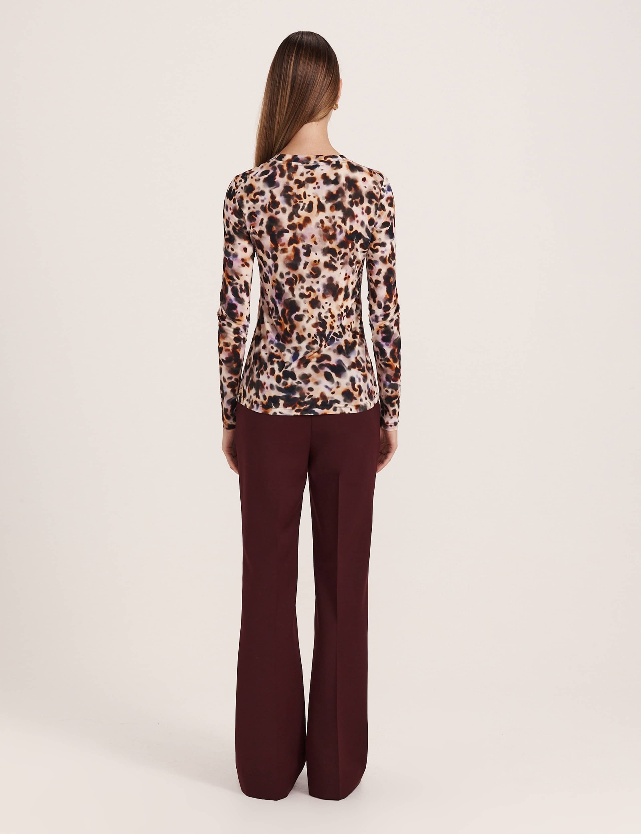 Animal Print Crew Neck Top 6 of 7
