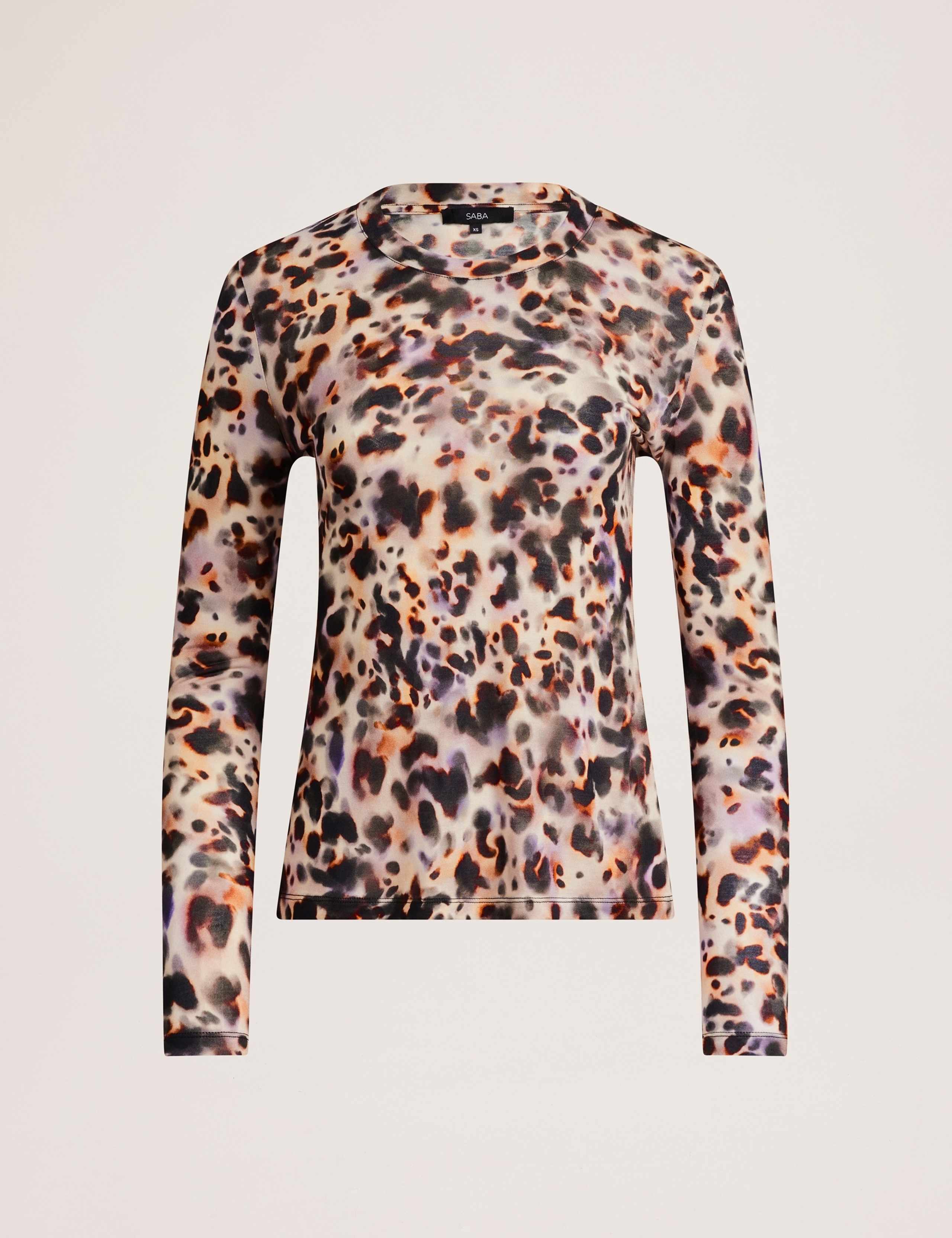 Animal Print Crew Neck Top 2 of 7