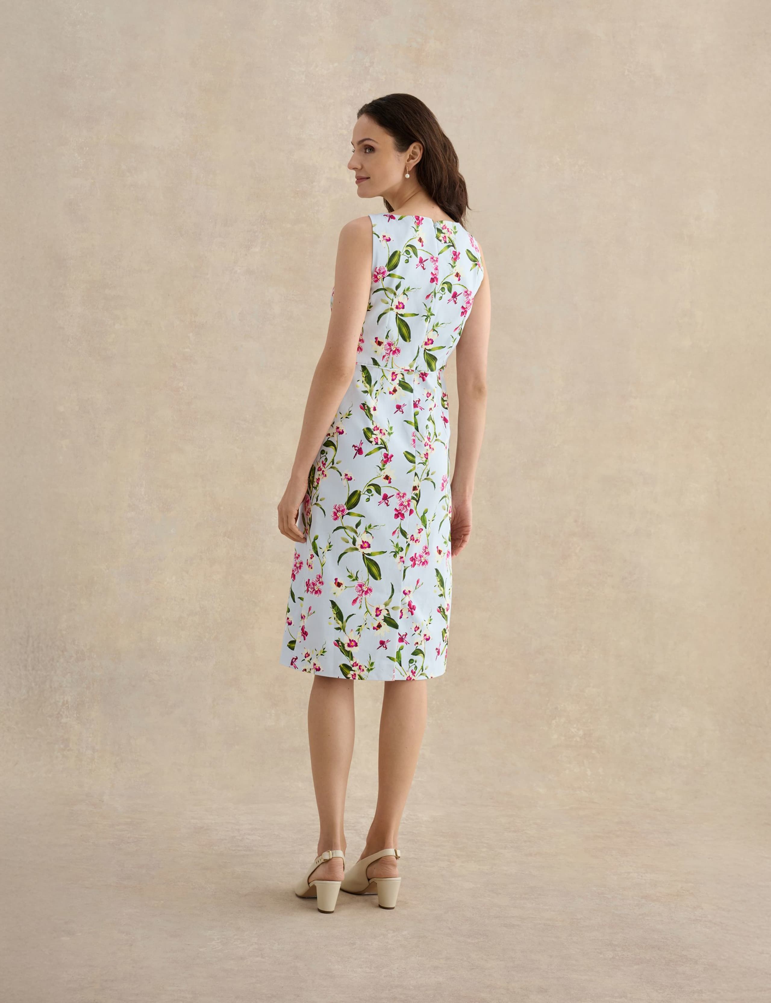 Cotton Rich Floral Knee Length Shift Dress 3 of 5