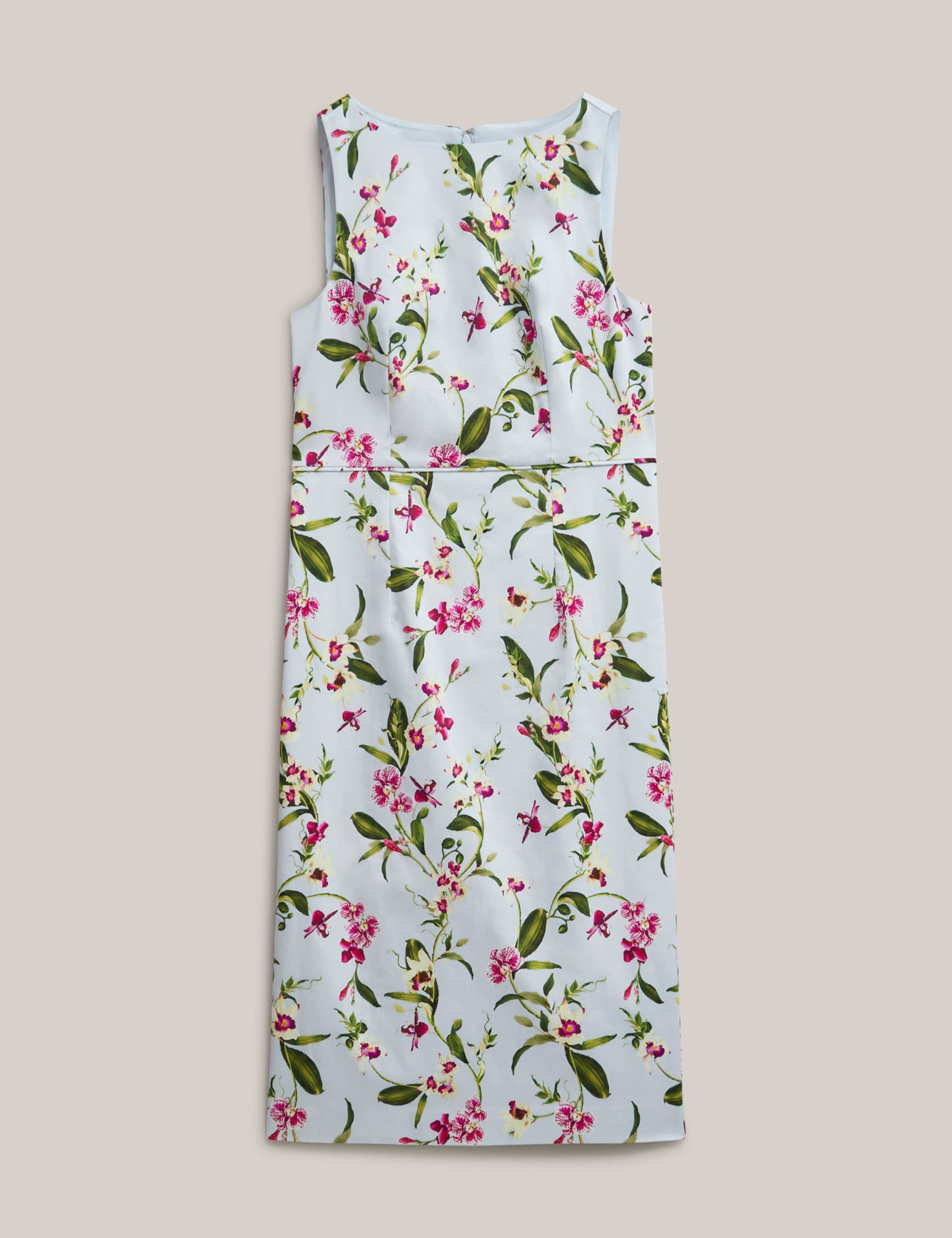 Cotton Rich Floral Knee Length Shift Dress 2 of 5