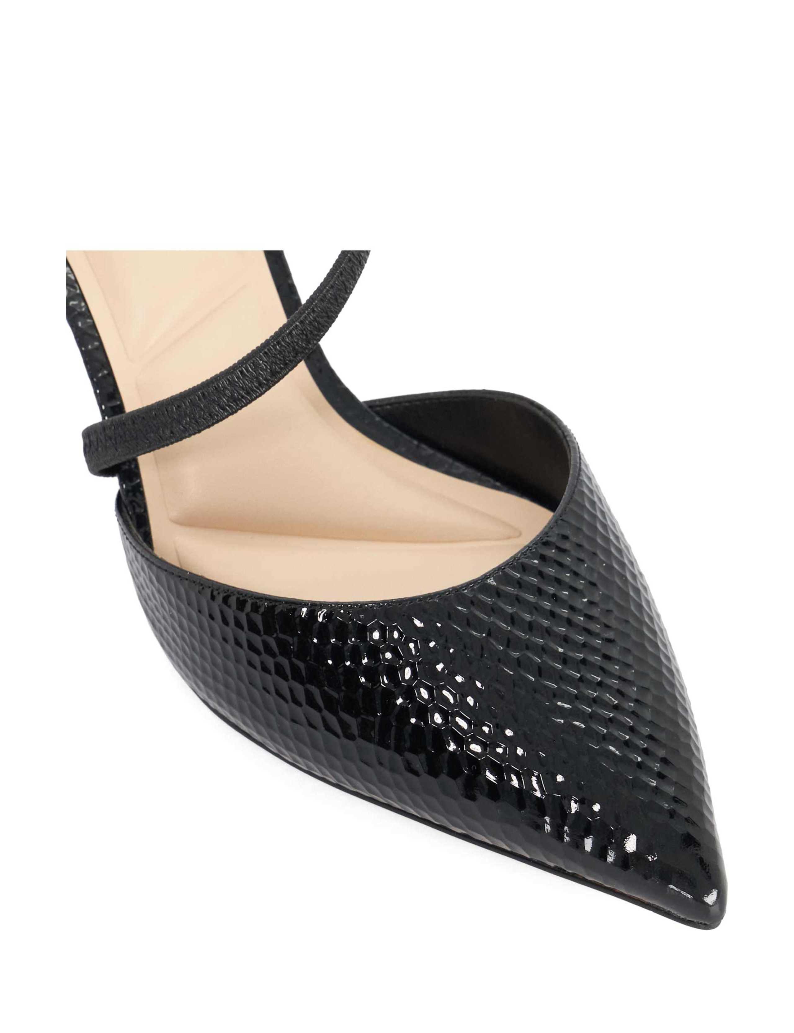 Charming Leather Asymmetric Strap Heels 3 of 5