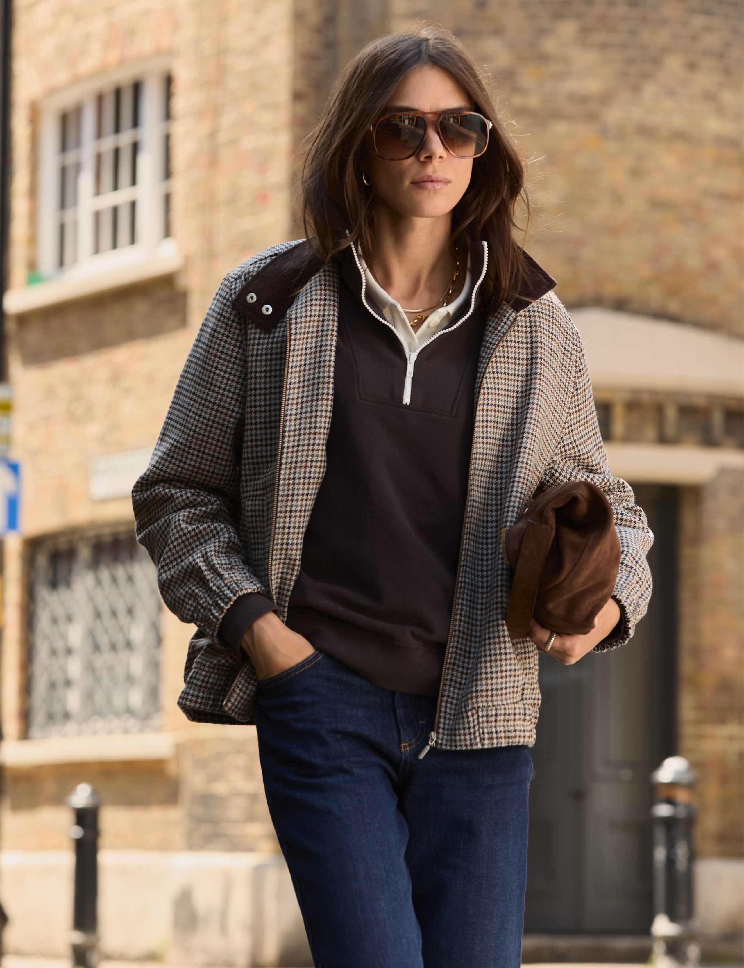 Cotton Rich High Neck Relaxed Sweatshirt 4 of 4