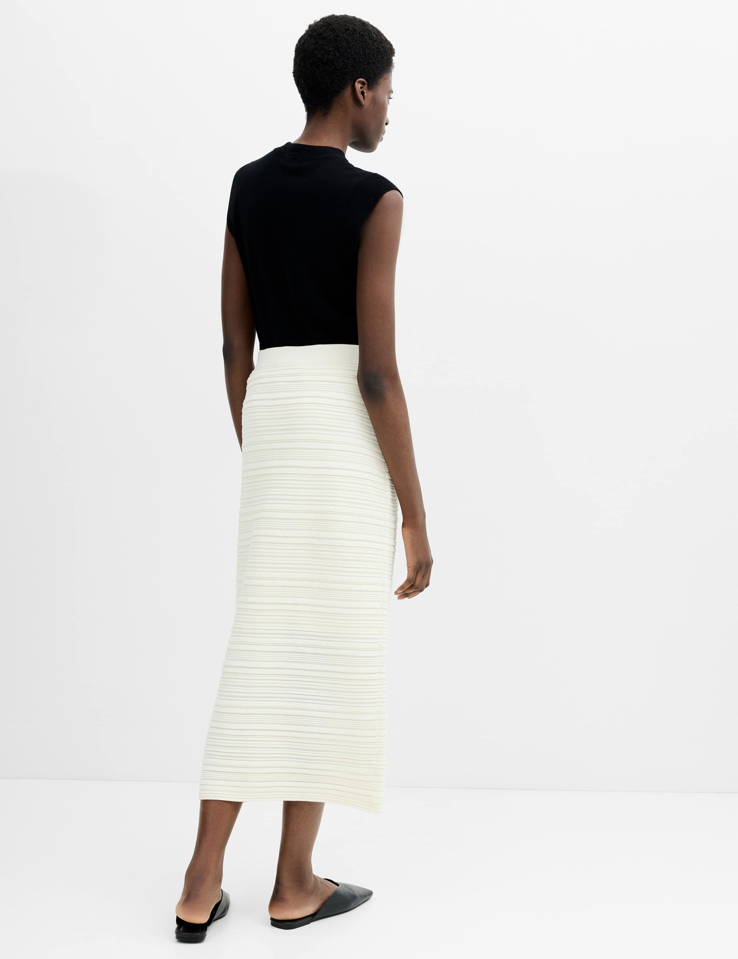 Cotton Rich Knitted Midi Pencil Skirt 5 of 6