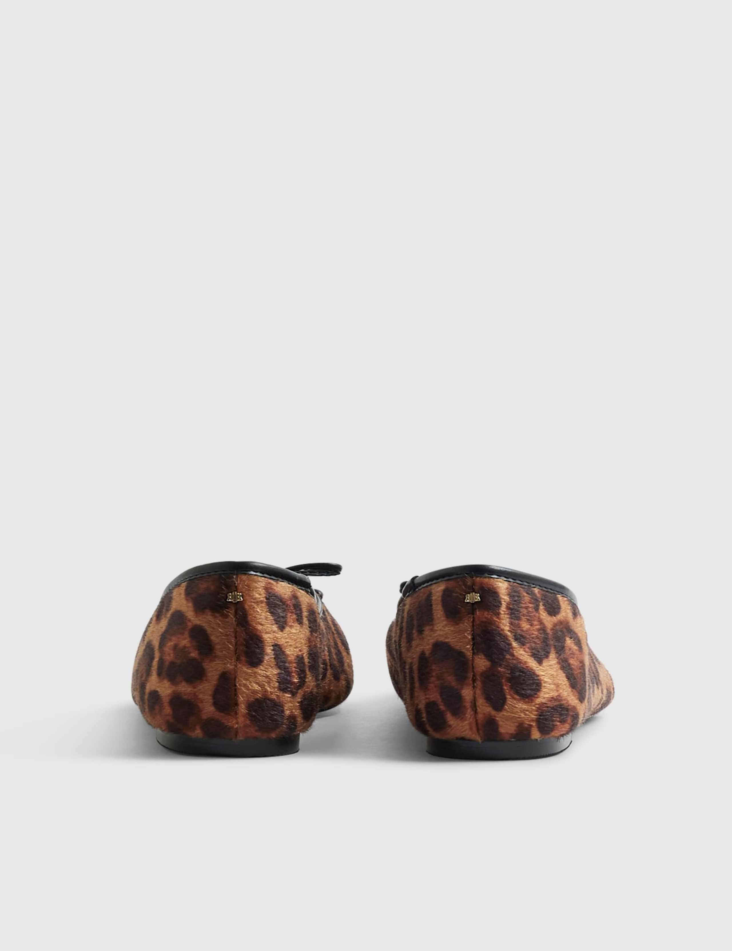 Animal Print Bow Flat Ballet Pumps 4 of 4